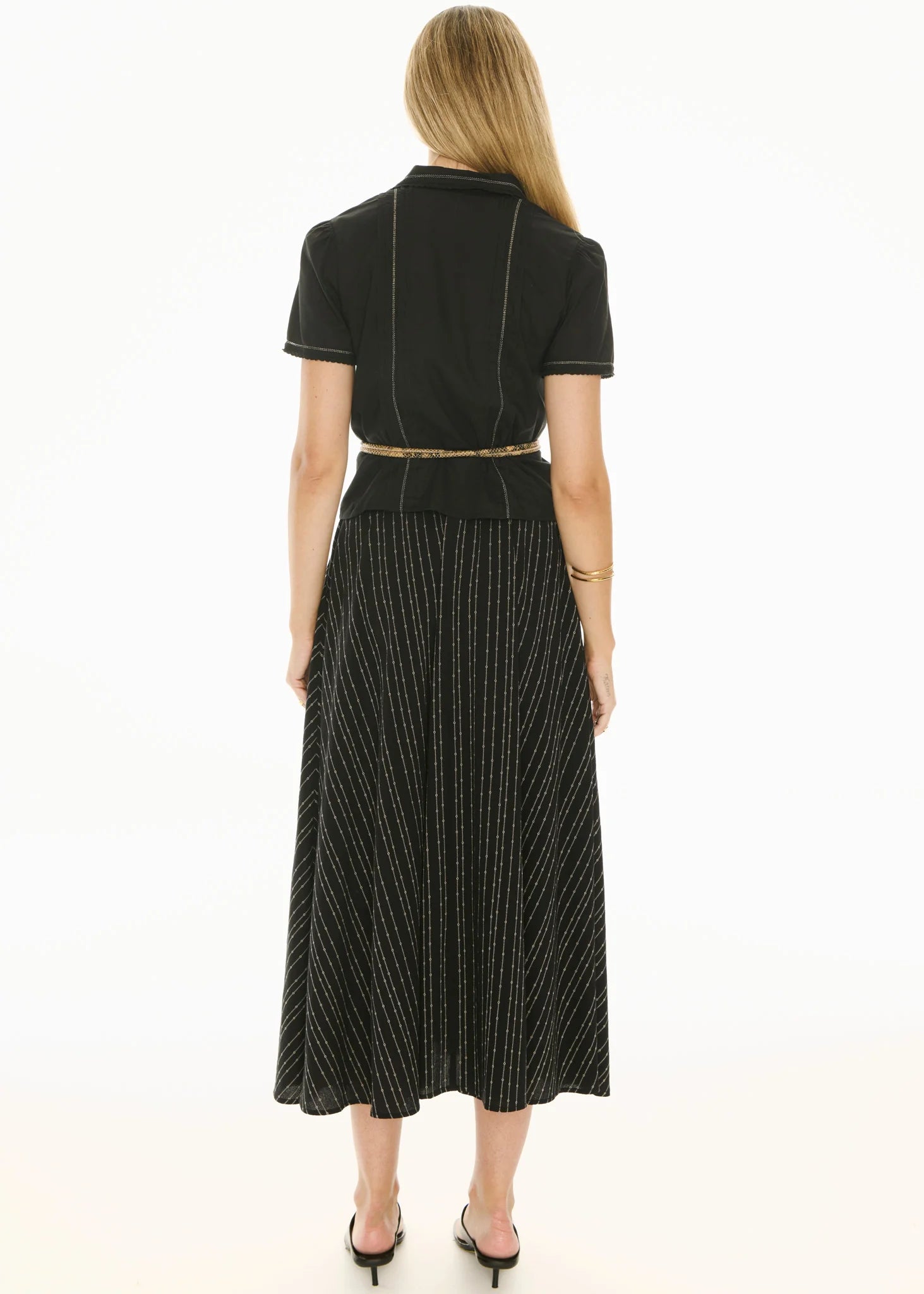 POL Nova Tucked Shirt Black