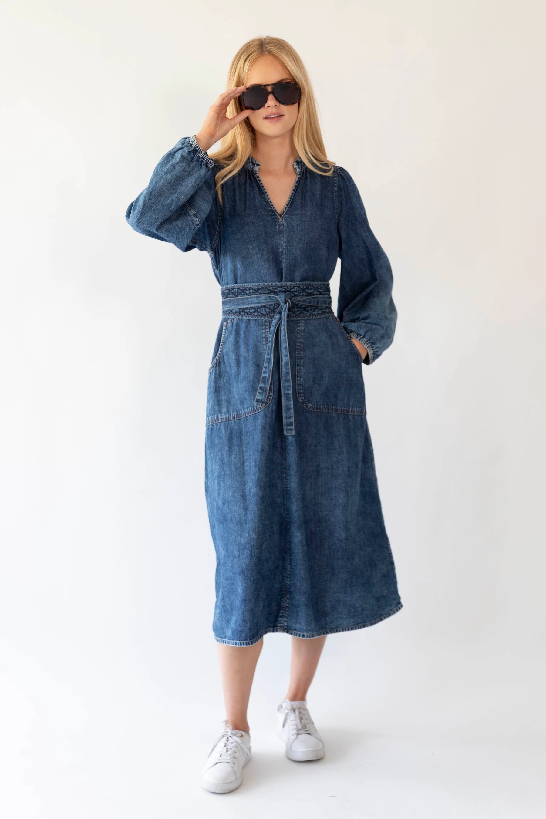 Lollys Laundry Paris Midi Dress Blue