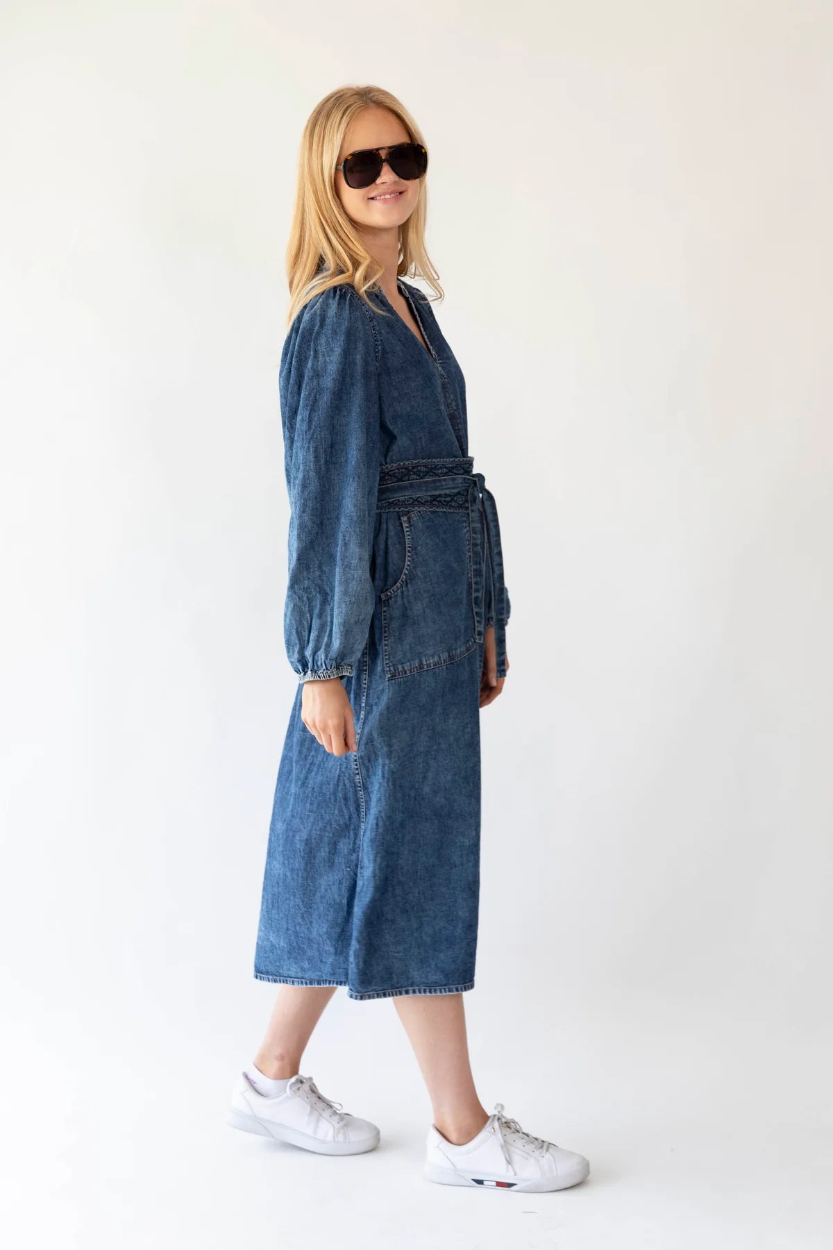 Lollys Laundry Paris Midi Dress Blue