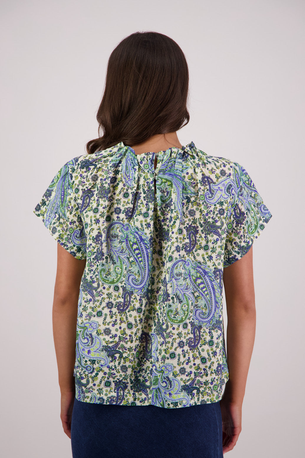 Briarwood Pia Top Blue Paisley