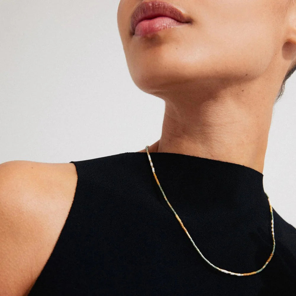 Pilgrim Alison Necklace Brown - Gold