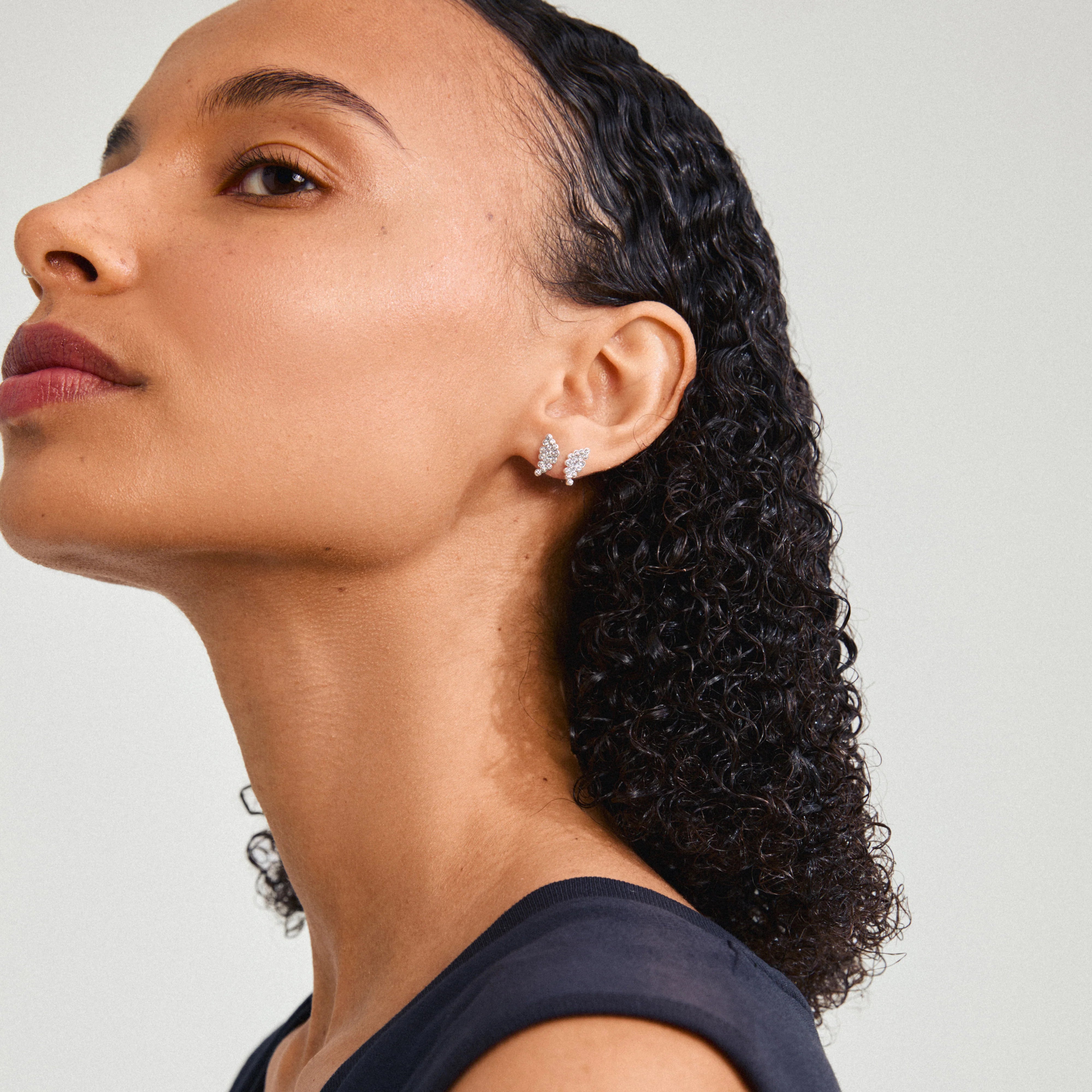 Pilgrim Berenike Recycled Earrings - Silver - Crystal