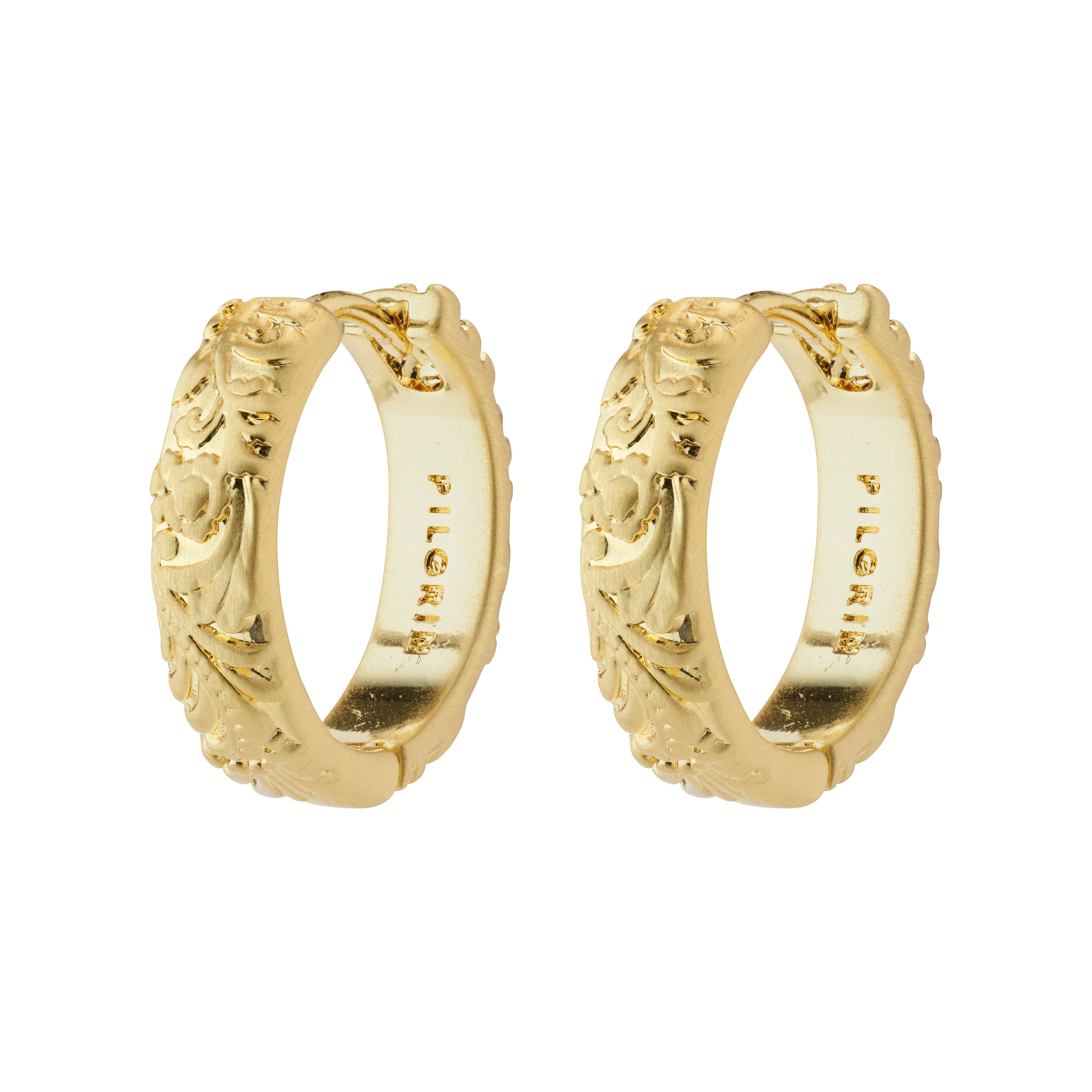 Pilgrim Elfrida Recycled Hoop Earrings - Gold Plated