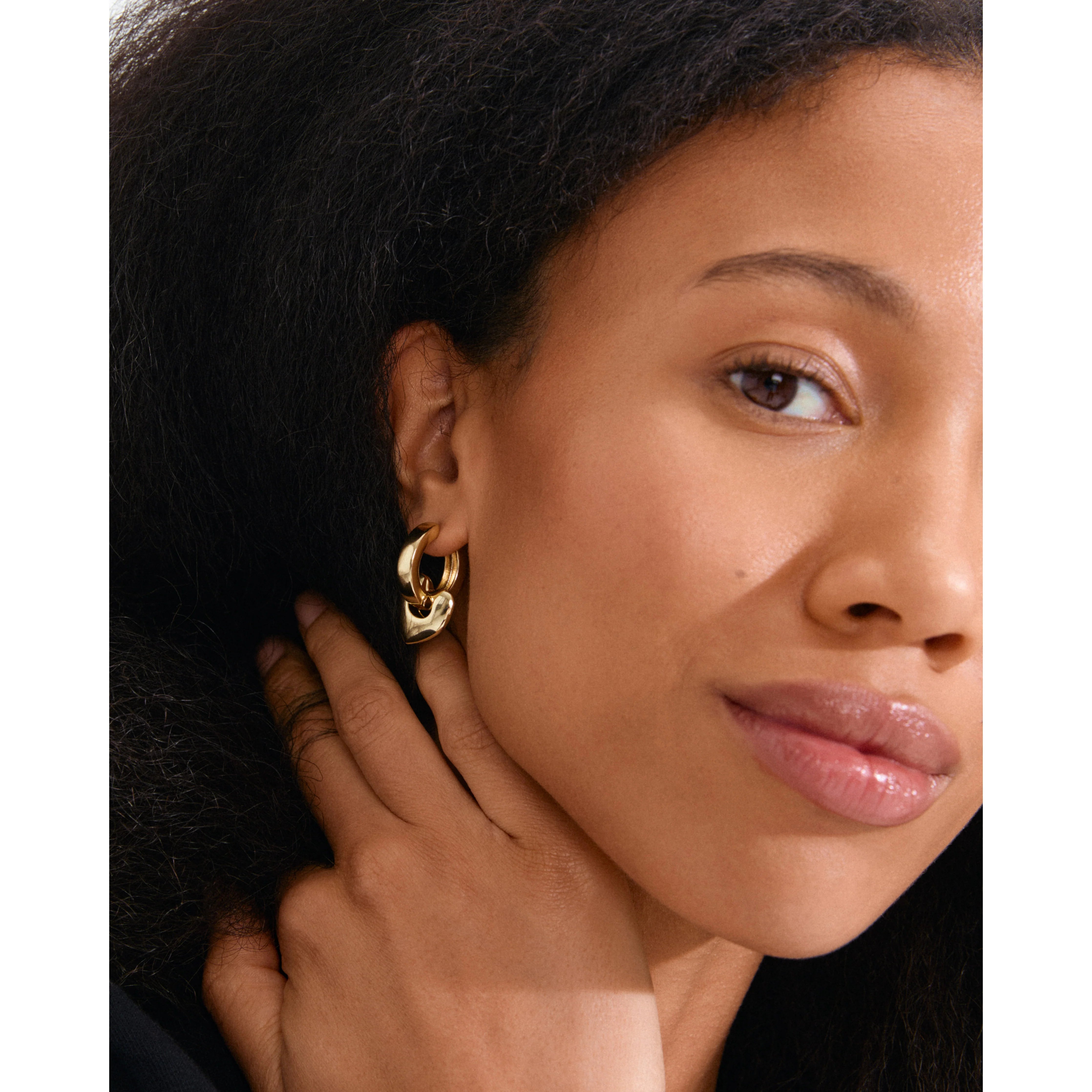 Pilgrim Iokaste Recycled Chunky Hoops Gold