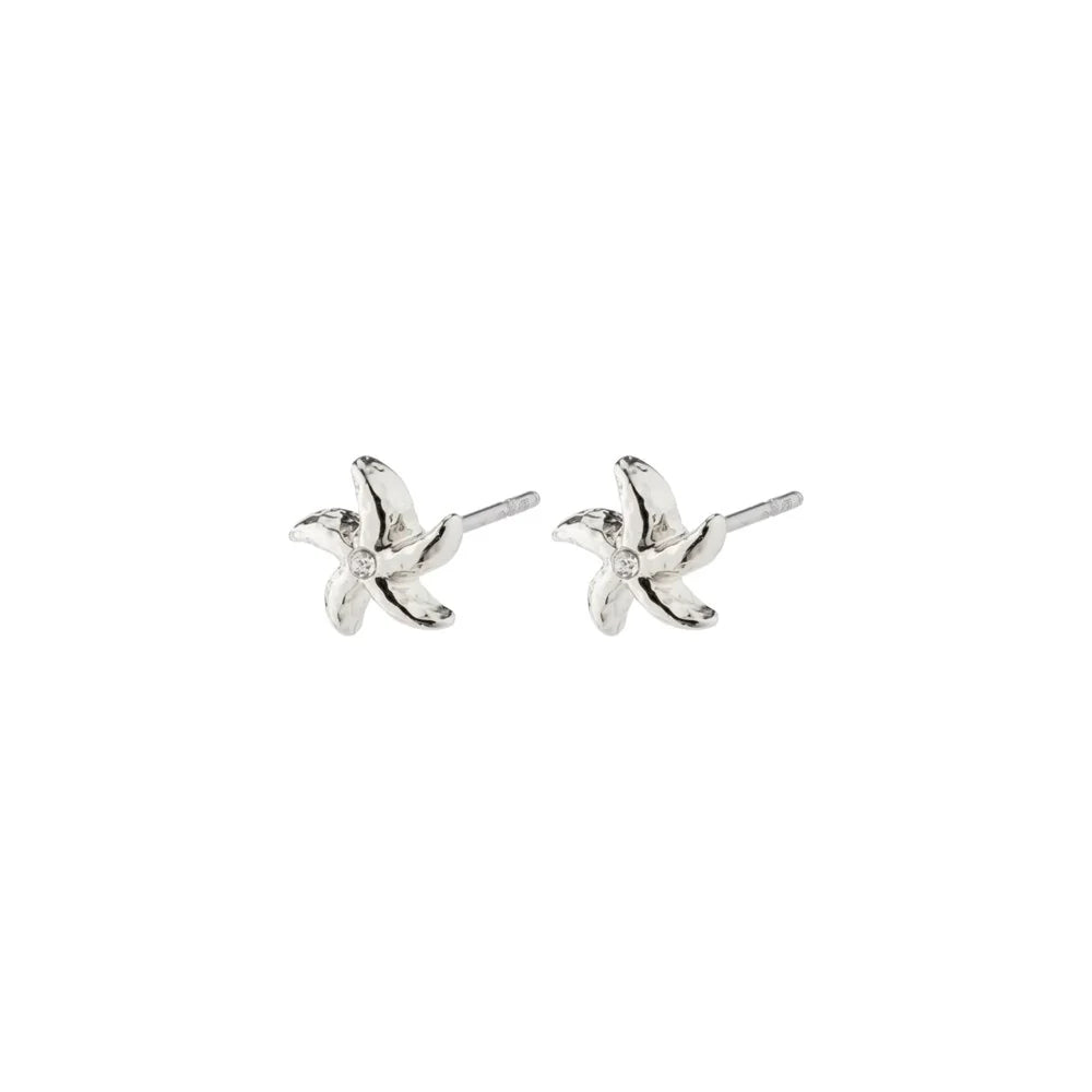 Pilgrim Oakley Recycled Starfish Earrings- Silver