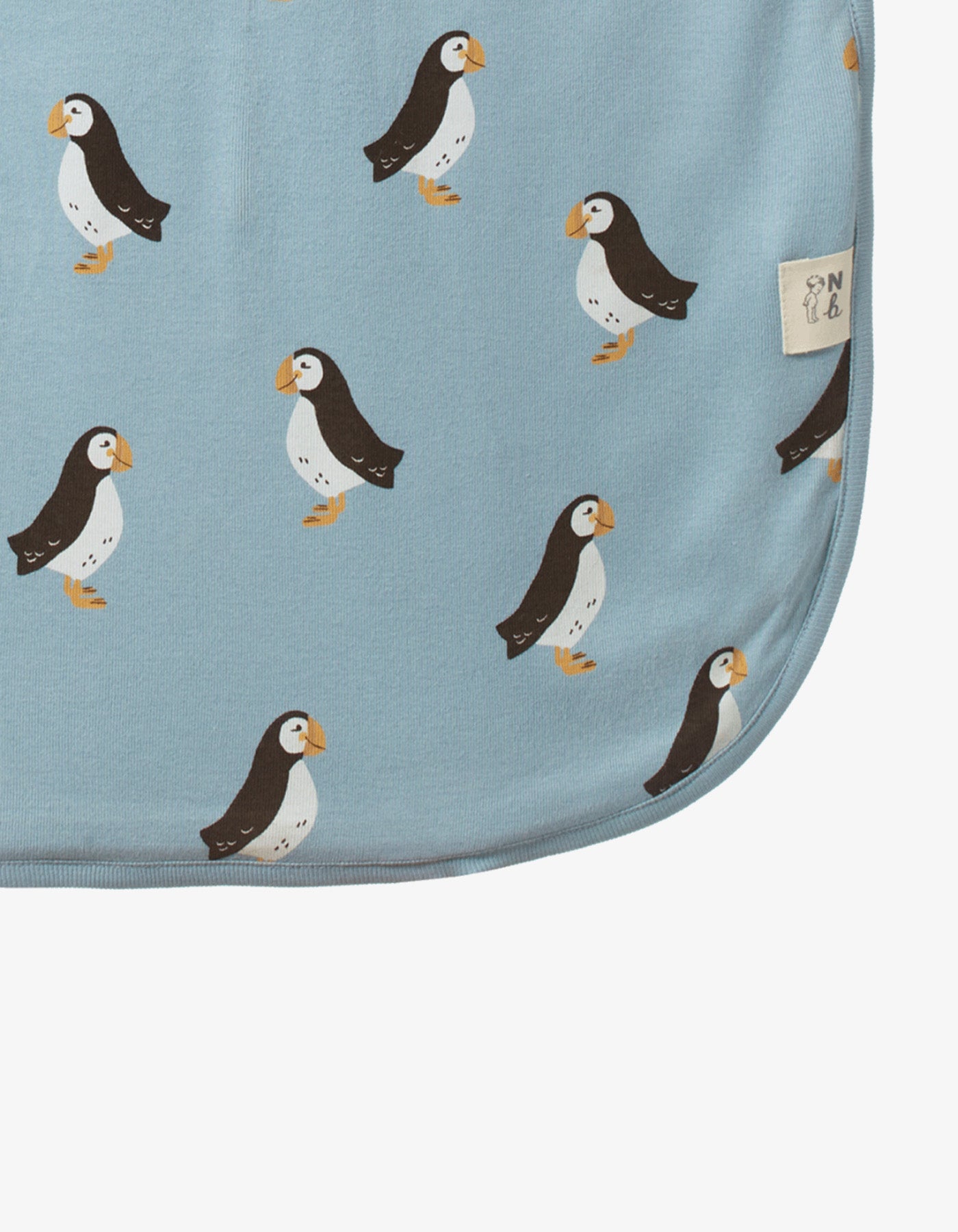 Nature Baby Organic Cotton & Merino Sleeping Bag - Puffin Print 3-24M