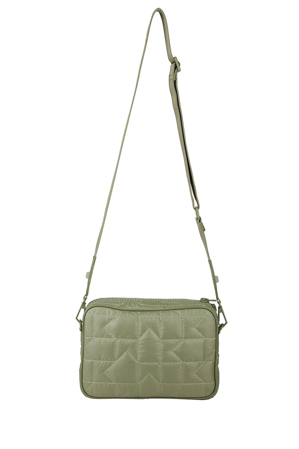 Karen Walker Monogram Quilted Large Camera Bag Sage