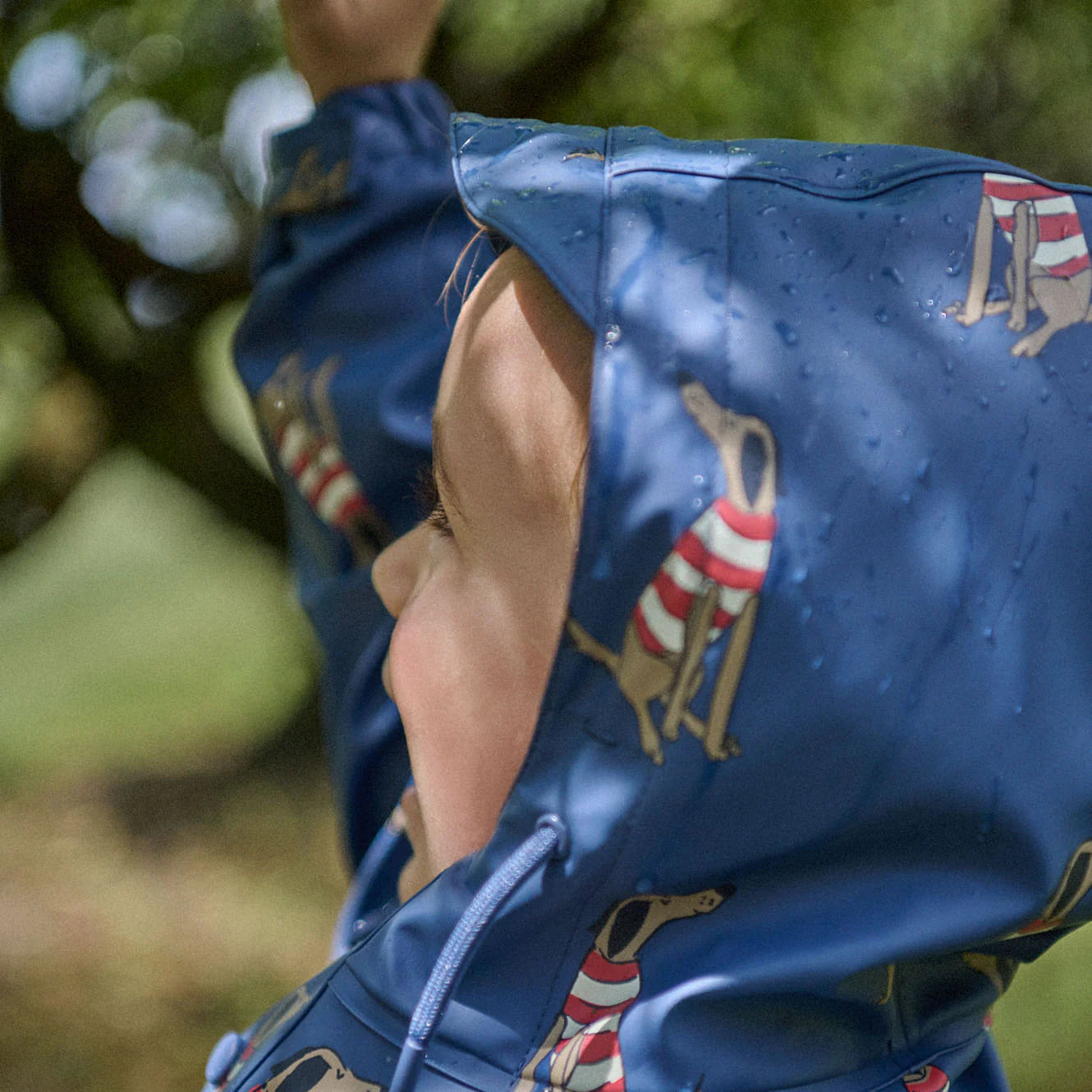 Nature Baby Raincoat Best Friend Indigo Print