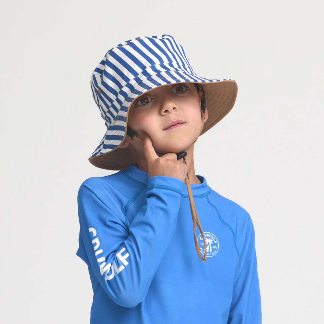 Crywof Reversible Bucket Hat Deep See Stripe