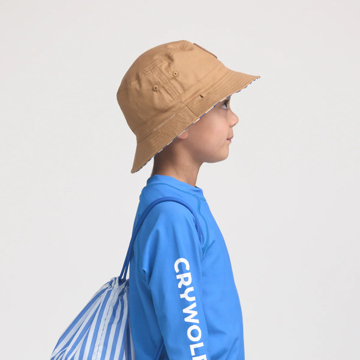 Crywof Reversible Bucket Hat Deep See Stripe