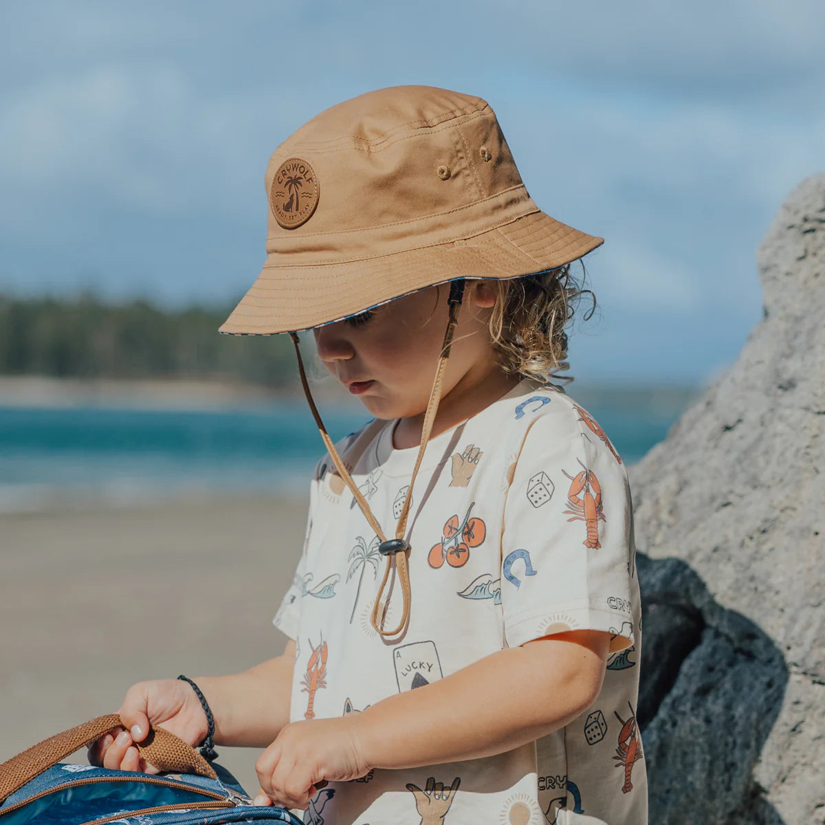 Crywof Reversible Bucket Hat Deep See Stripe