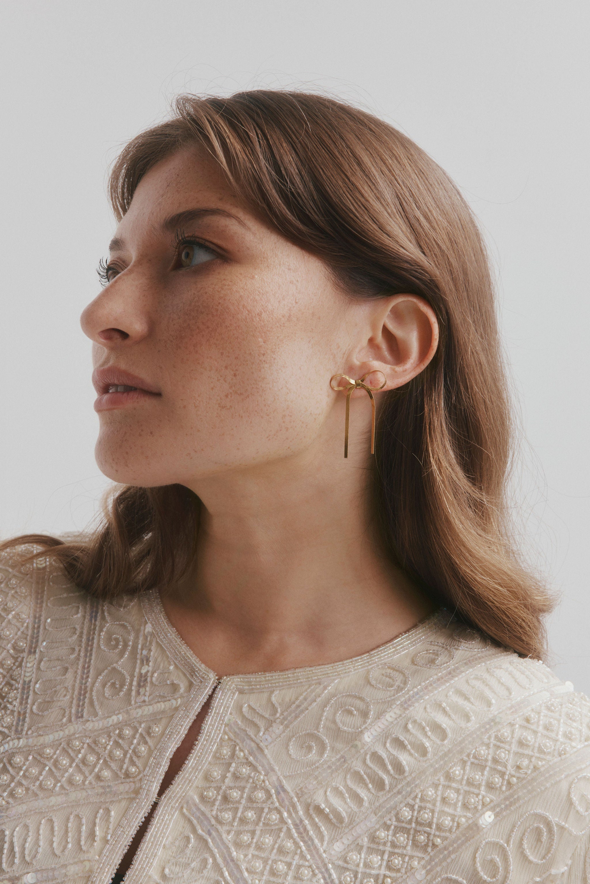 Castel & Co Ribbon Earrings Gold