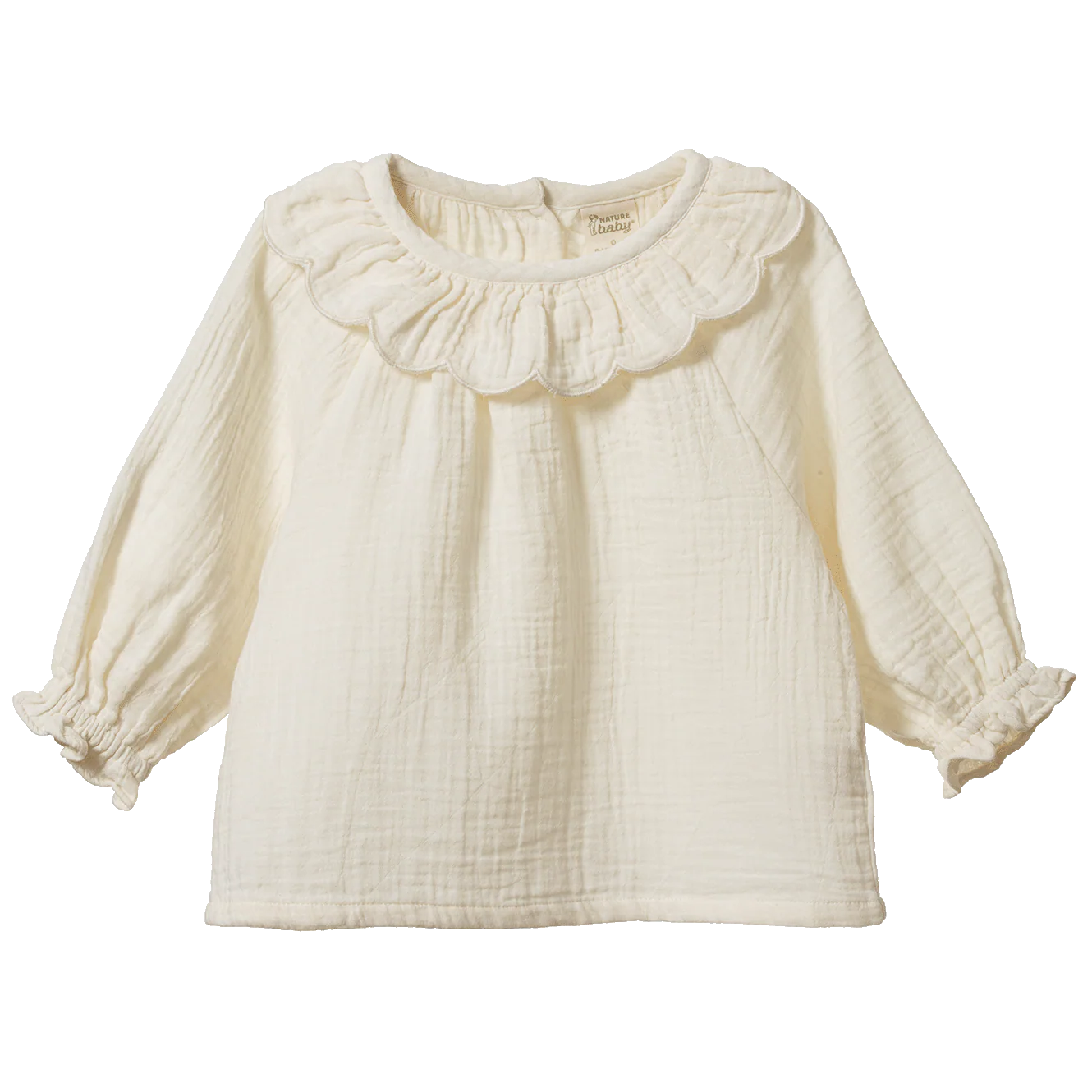 Nature Baby Ruffle Cameron Blouse Natural