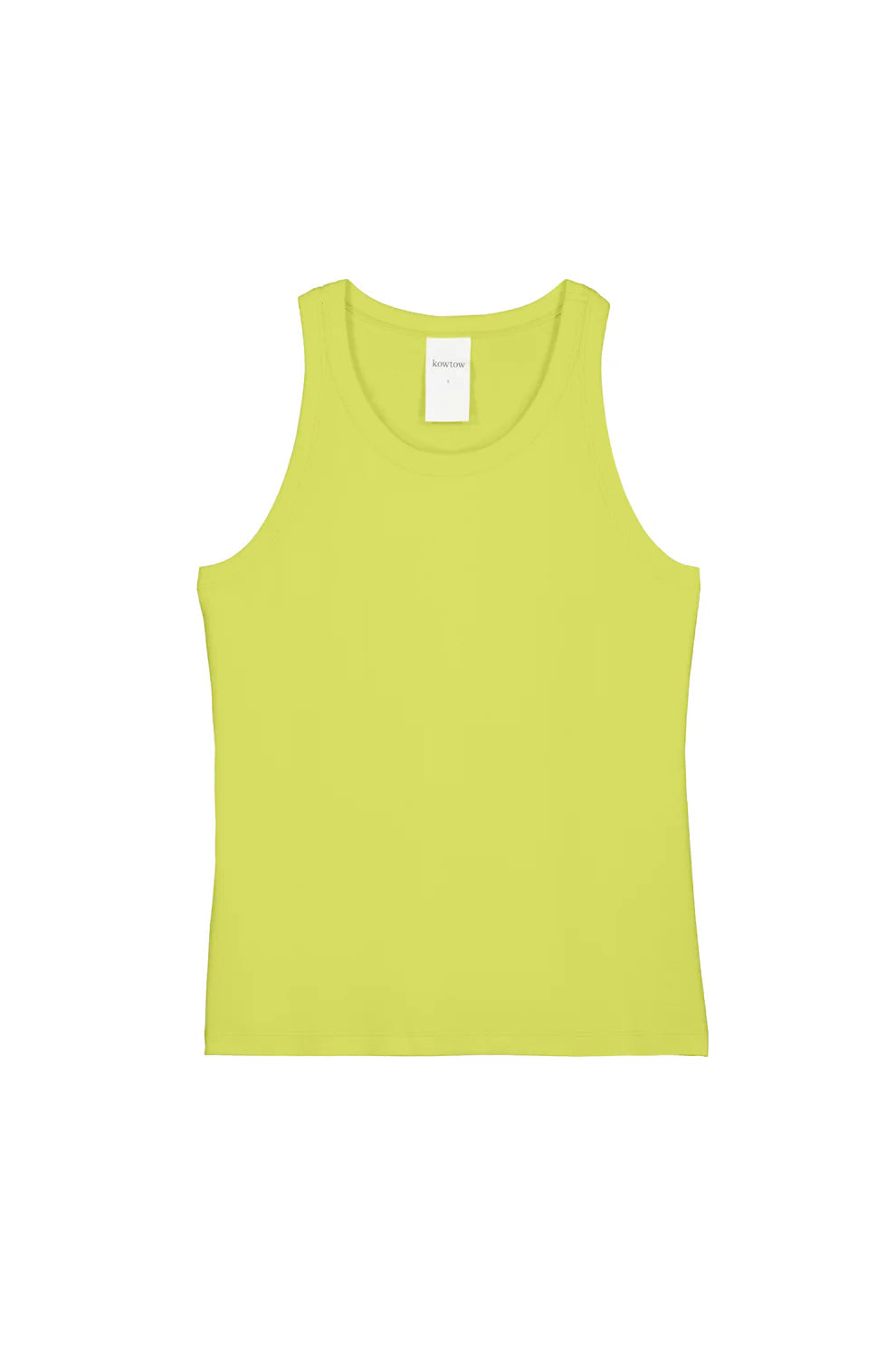 Kowtow Racer Back Singlet Fluro Yellow
