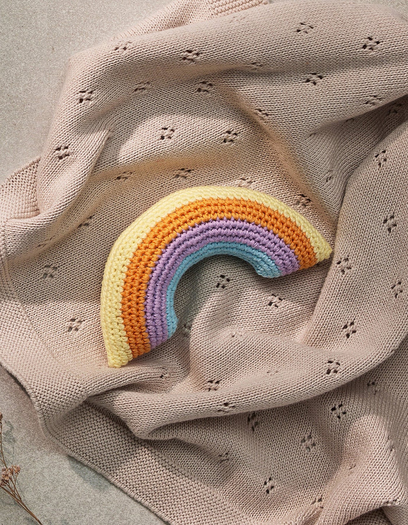 Over The Dandelions Rainbow Crochet Rattle