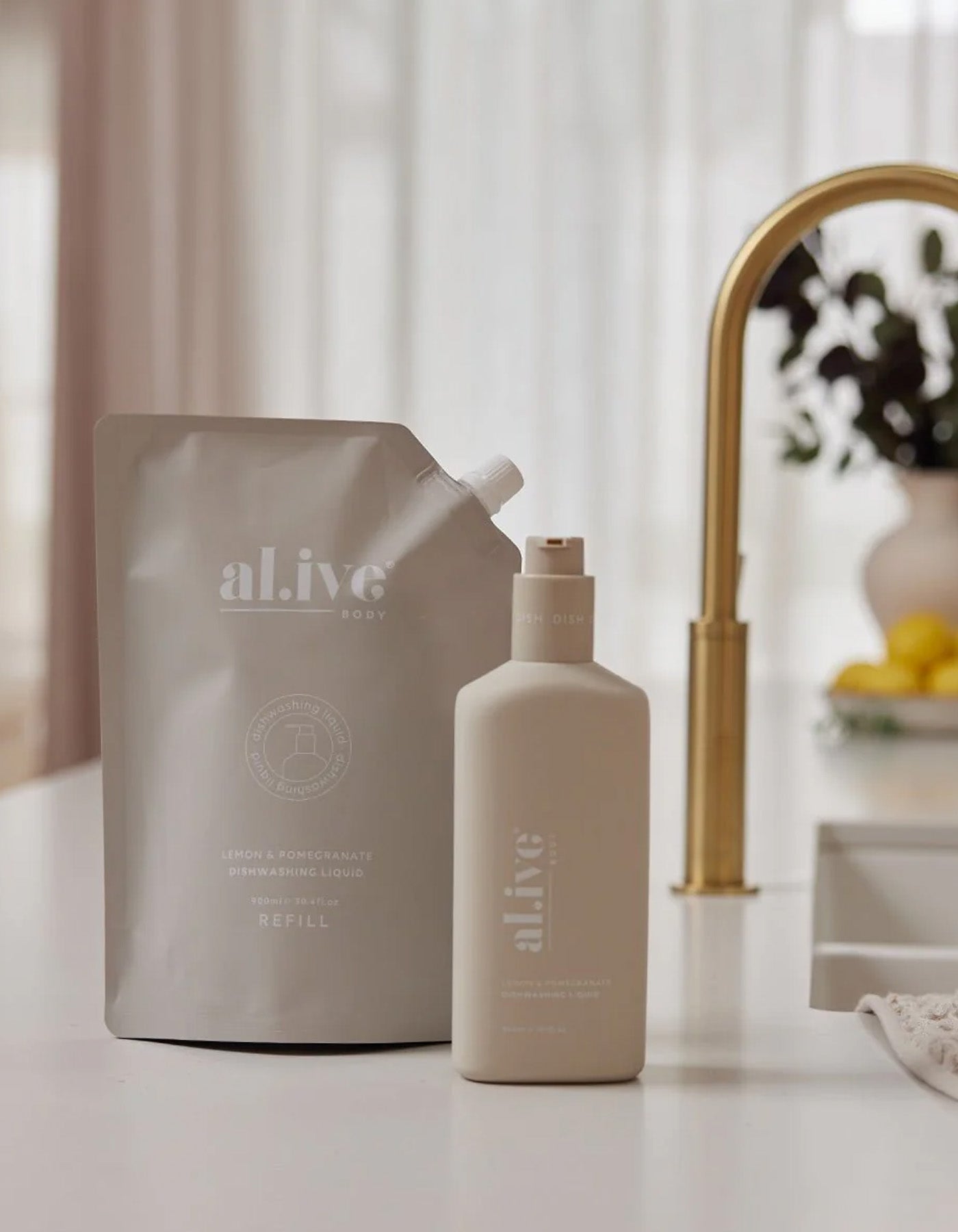 al.ive Lemon/Pomegranate Dishwash Liquid Refill