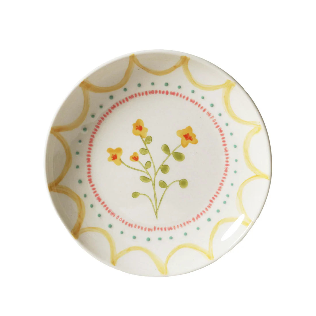 Robert Gordon Side Plate Junes Garden Yellow Bush Pea 16 cms