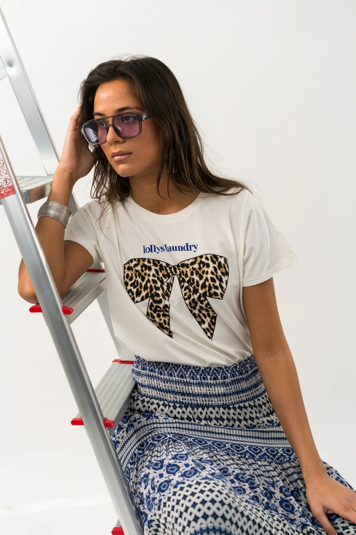 Lollys Laundry Roma Tee Leopard Bow