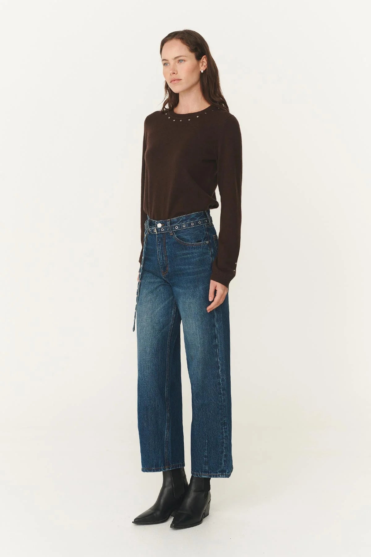 Rowie Heritage Barrel Leg Jeans Classic Indigo