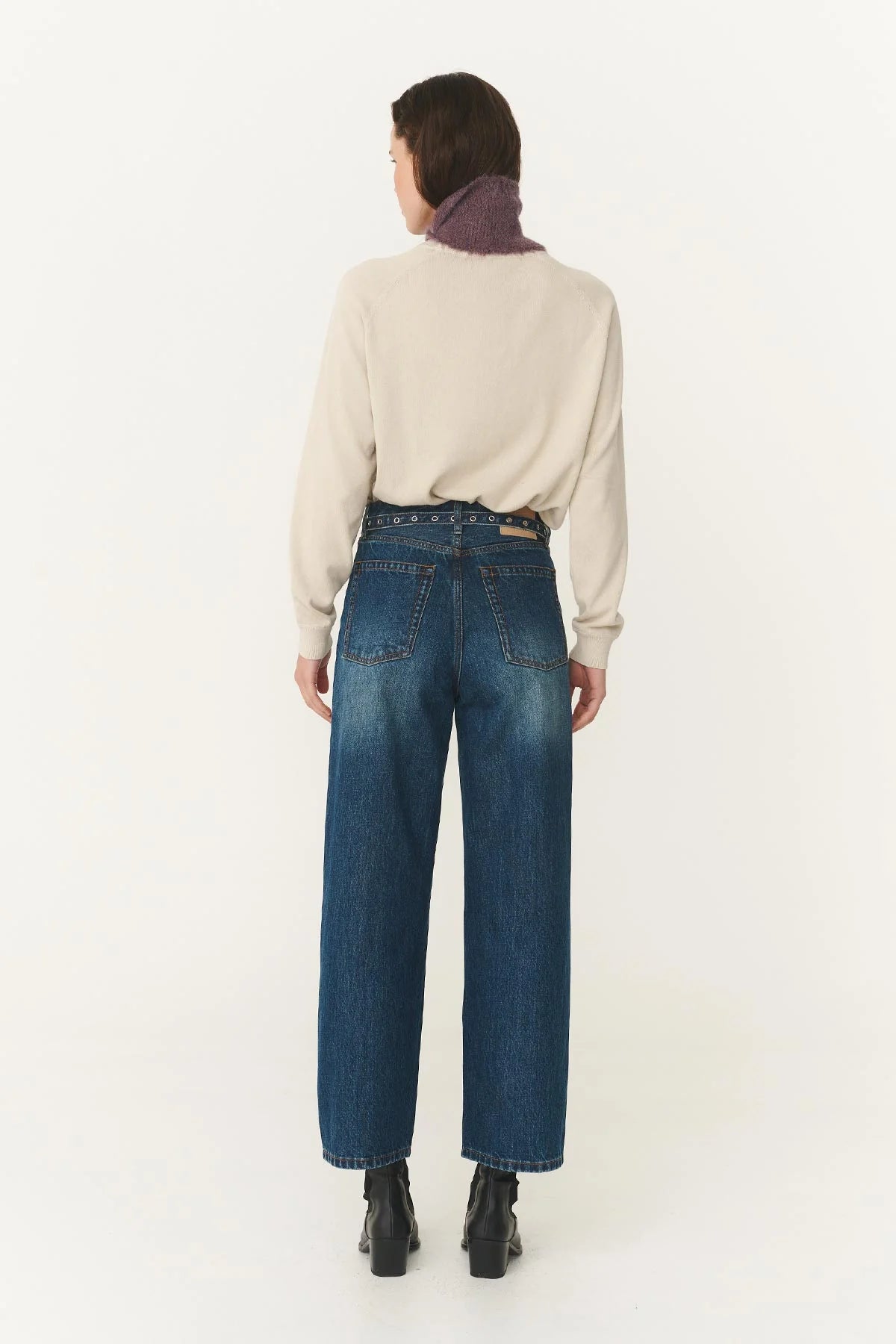 Rowie Heritage Barrel Leg Jeans Classic Indigo
