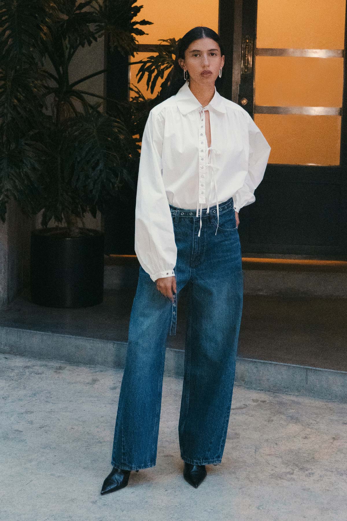 Rowie Heritage Barrel Leg Jeans Classic Indigo