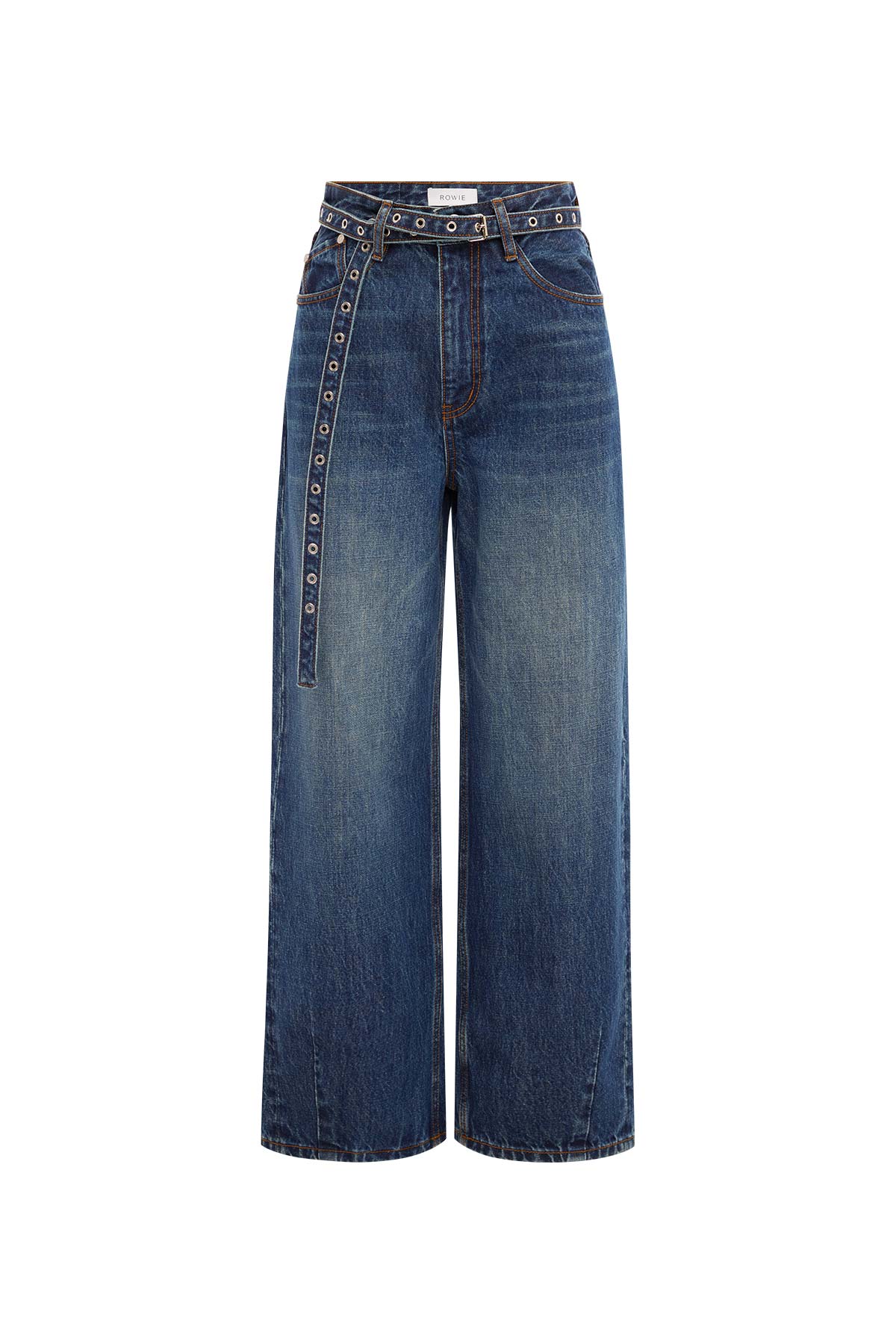Rowie Heritage Barrel Leg Jeans Classic Indigo