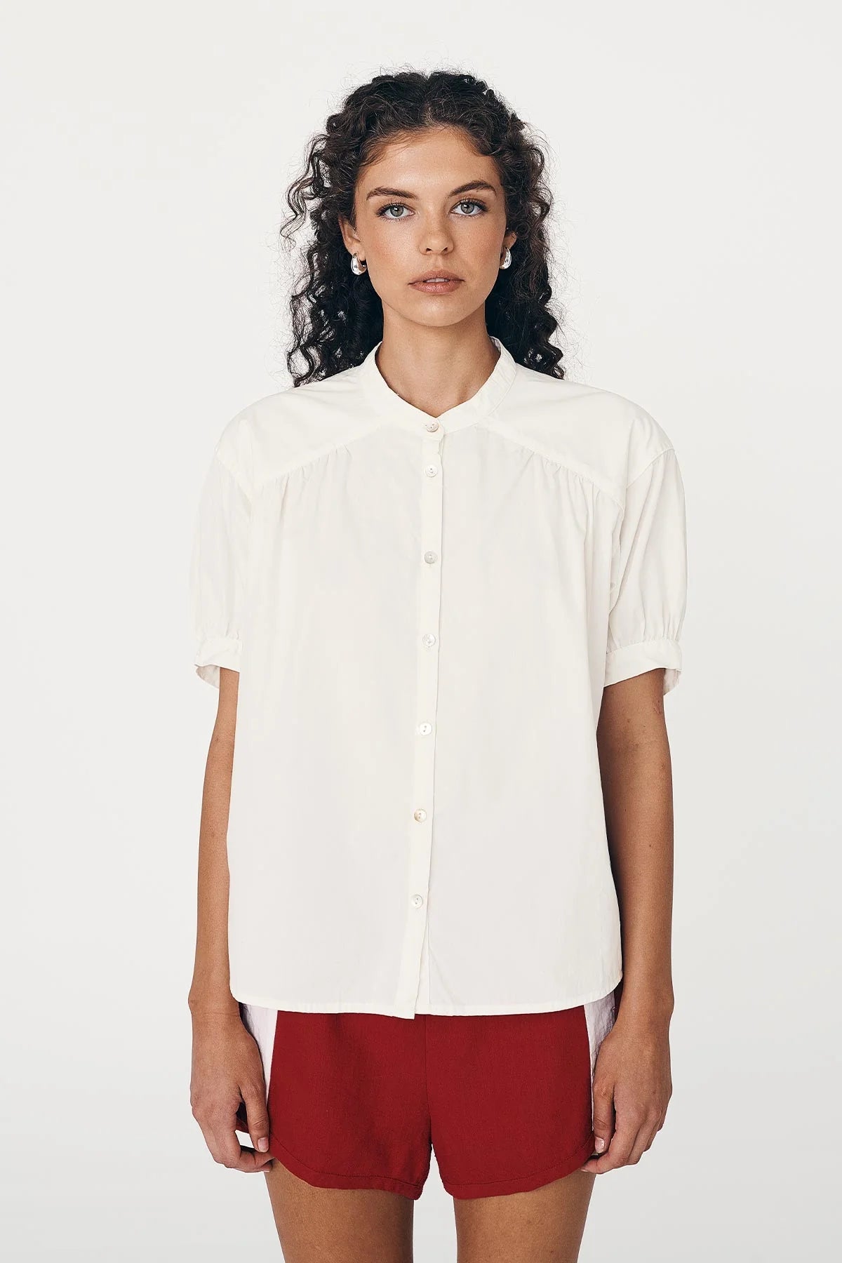Rowie The Label Cora Spring Blouse Vanilla
