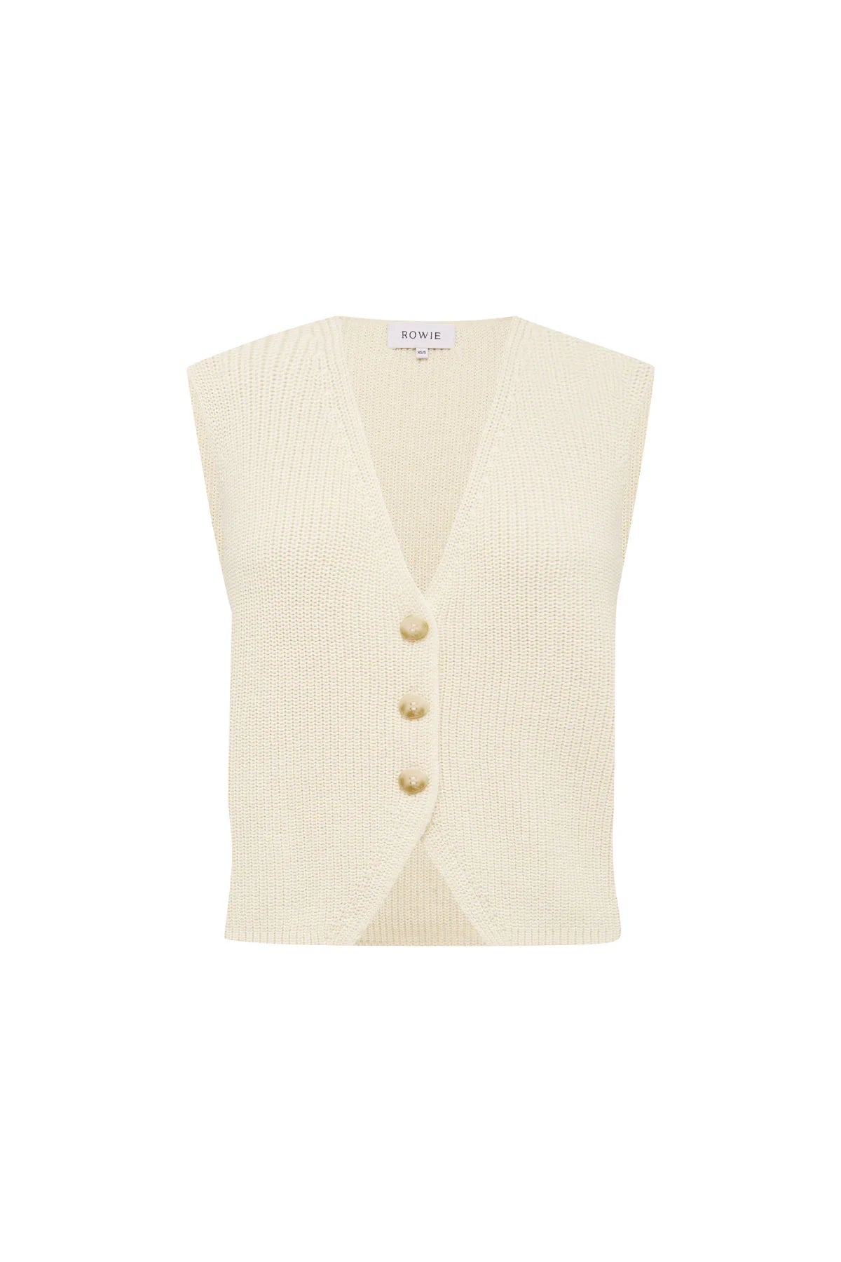 Rowie The Label Rio Knit Vest Bone