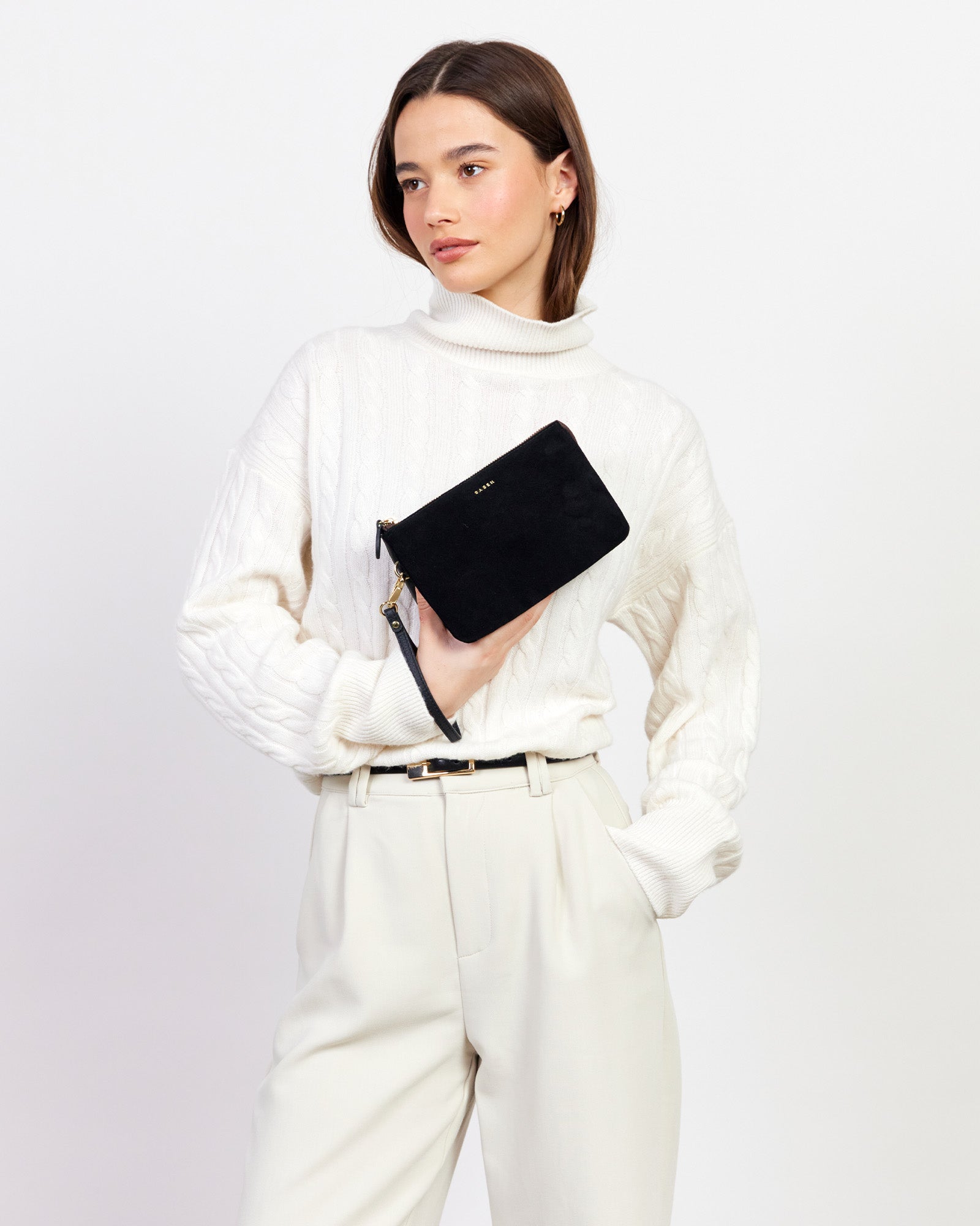 Saben Tilly Crossbody Black Suede