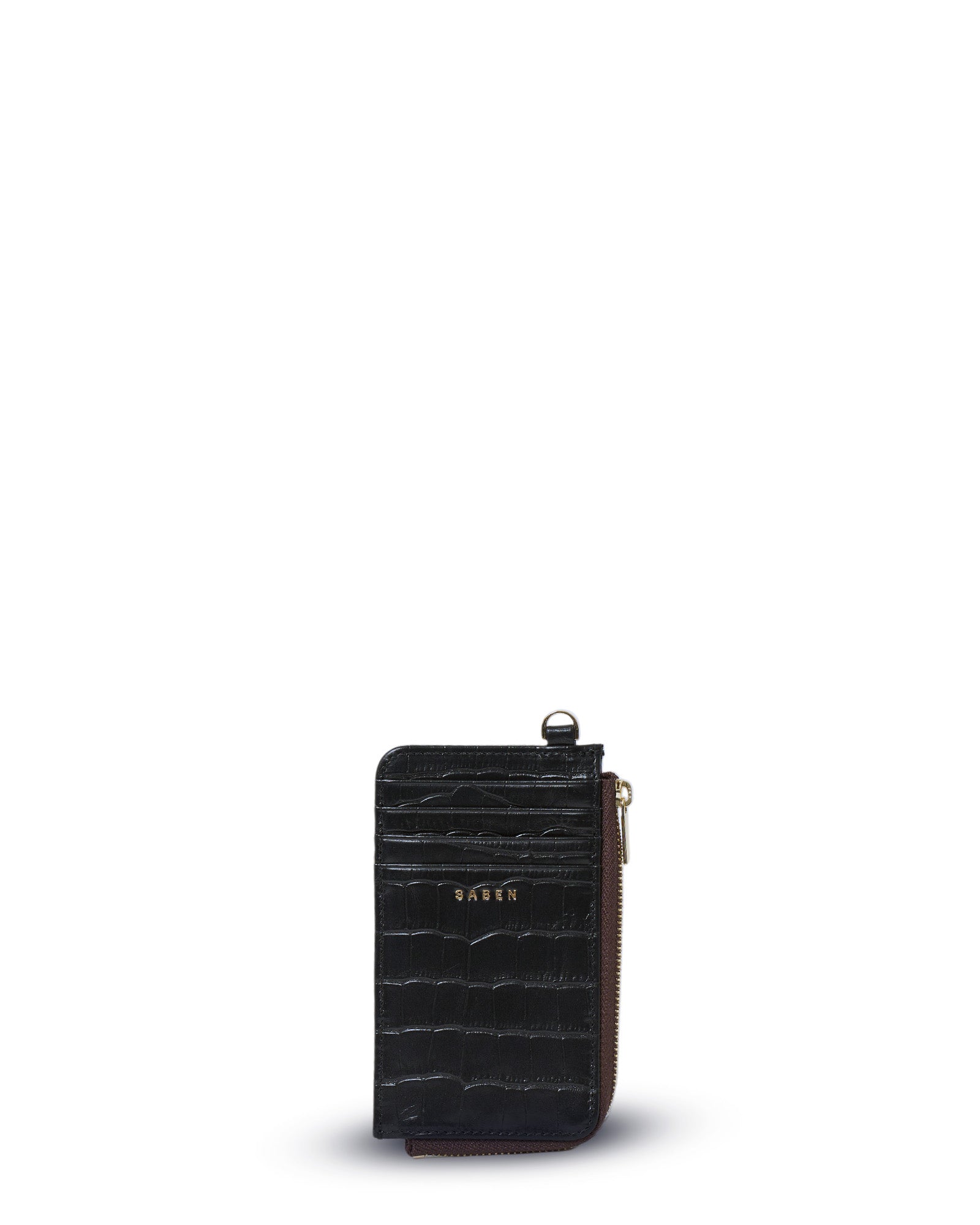 Saben Winona Card Holder Black Croc