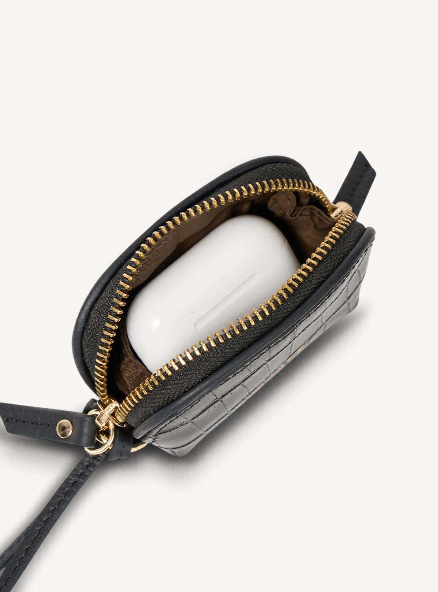Saben Tarin Airpod Pouch Black Croc