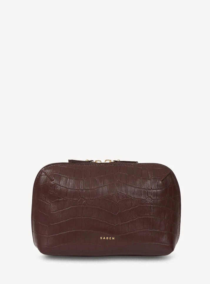 Saben Tate Pouch Espresso Croc