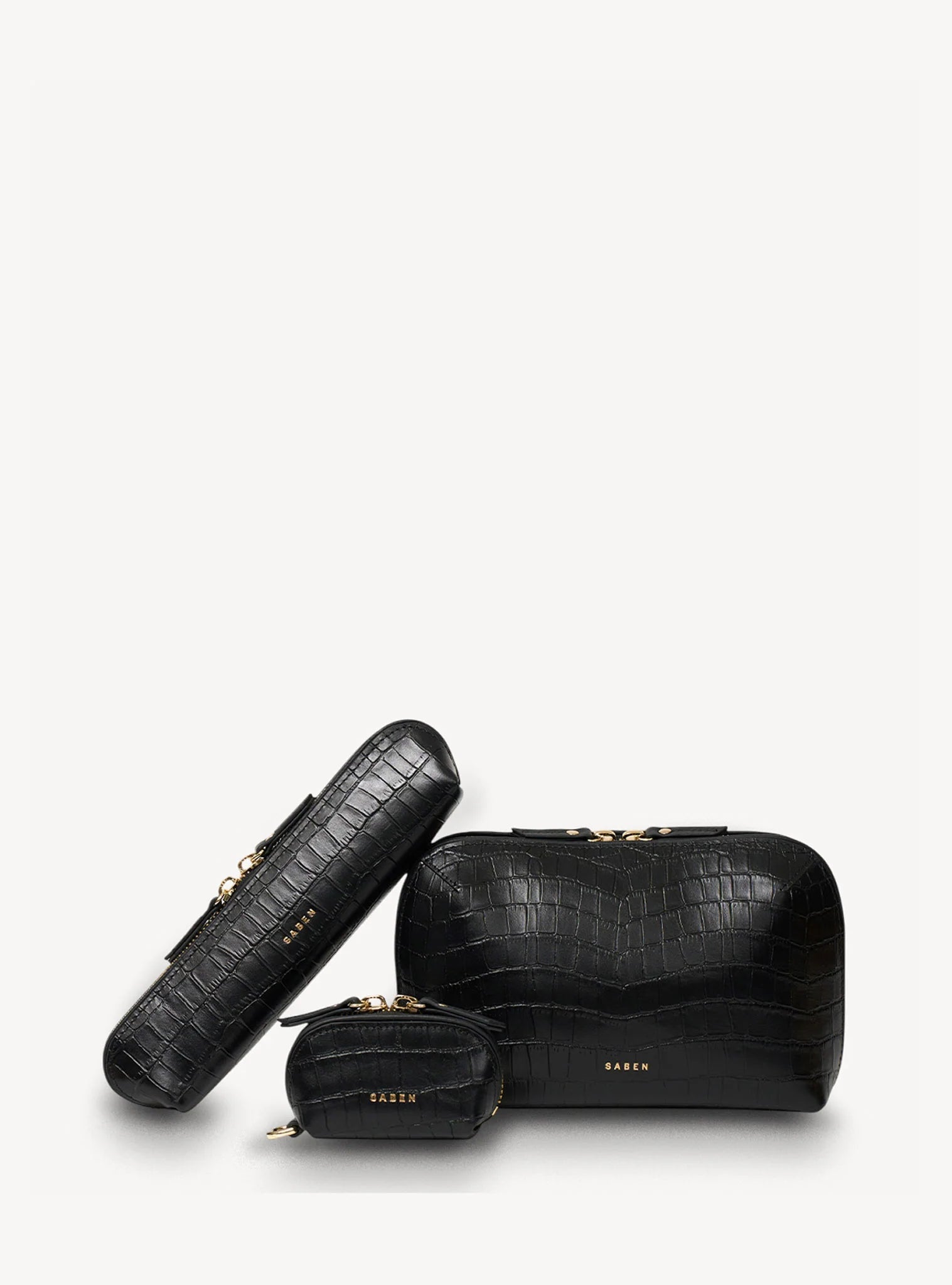 Saben Tate Tech Pouch Black Croc