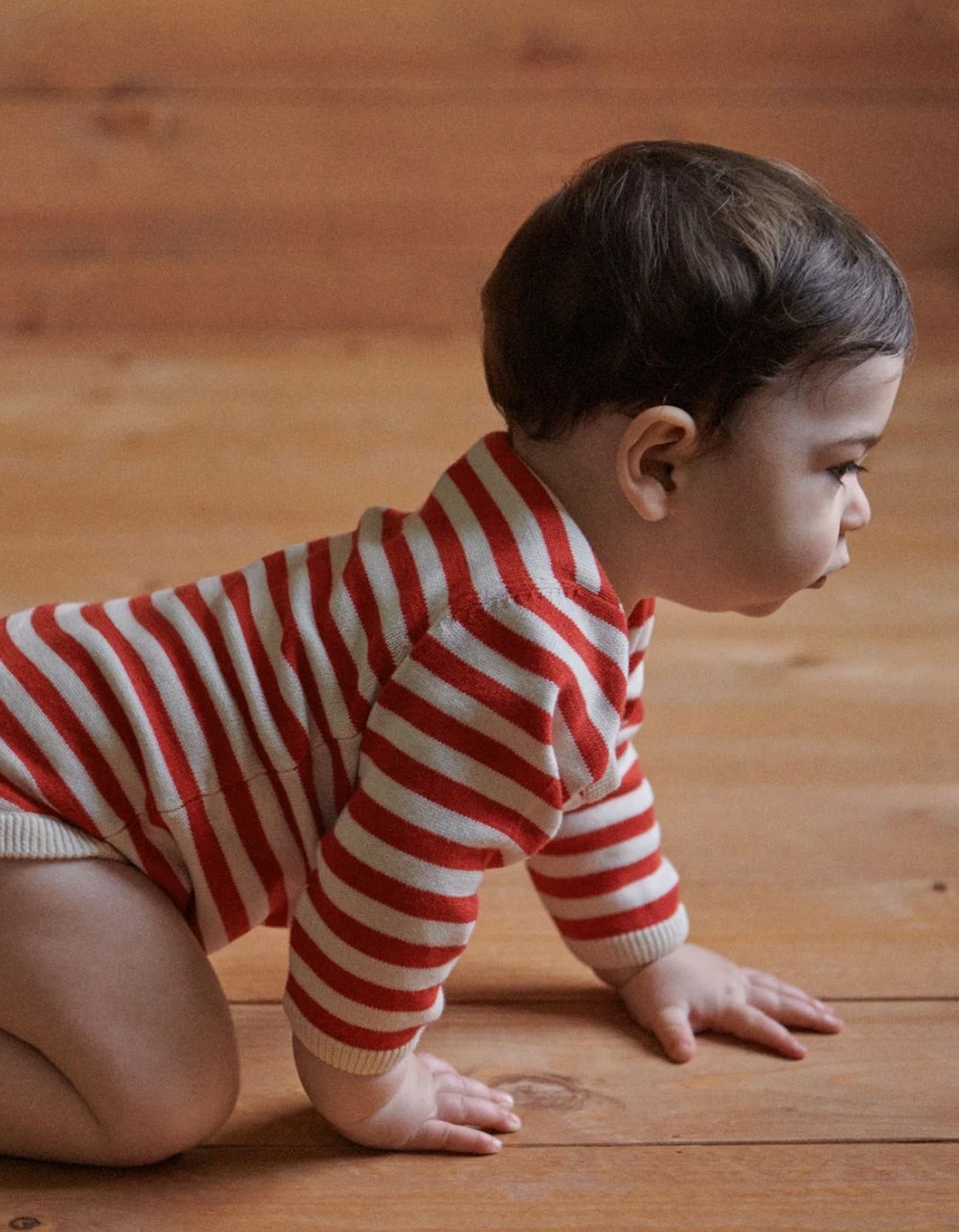 Nature Baby Sawyer Bodysuit Red Sea Stripe