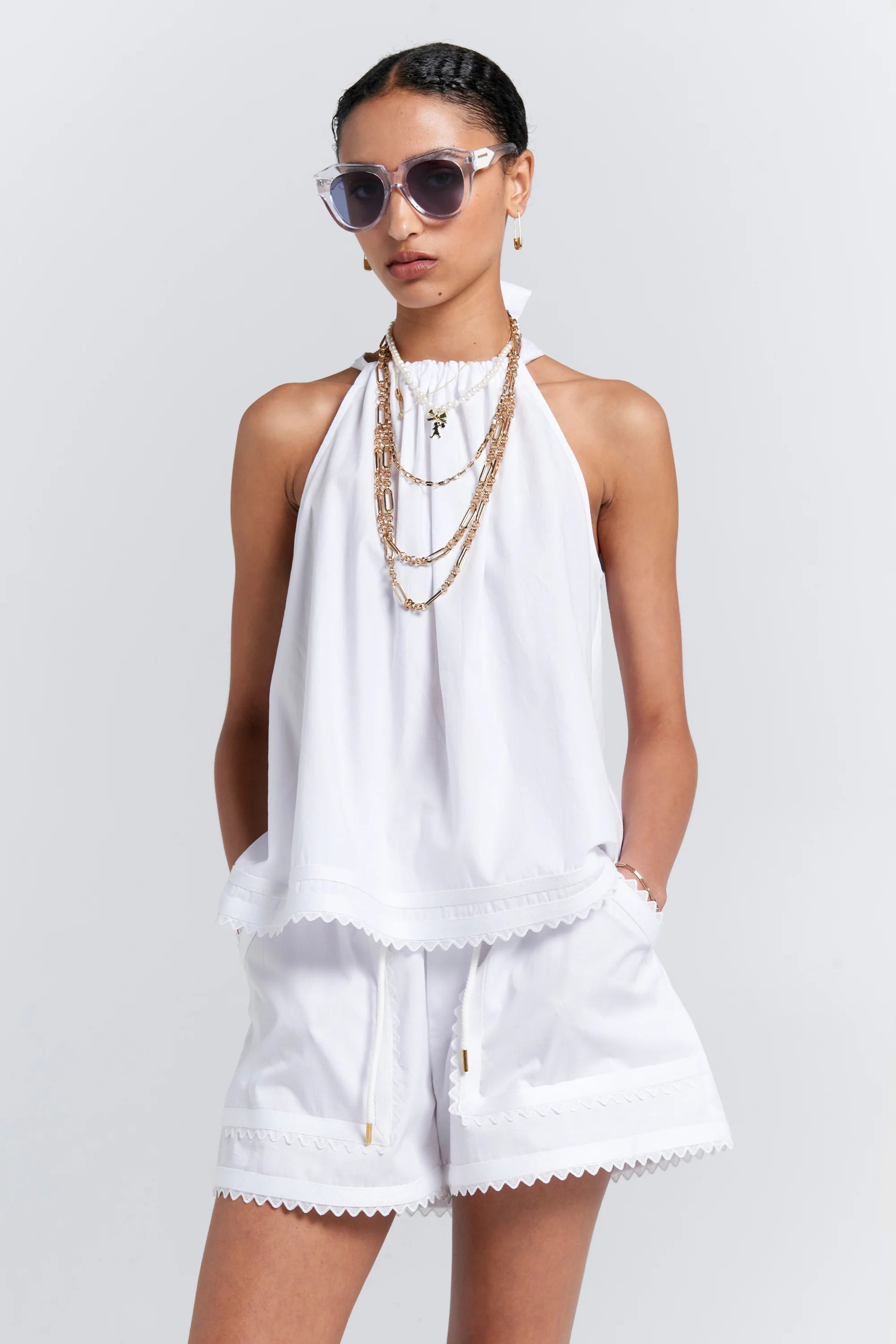 Karen Walker Scout Shorts White