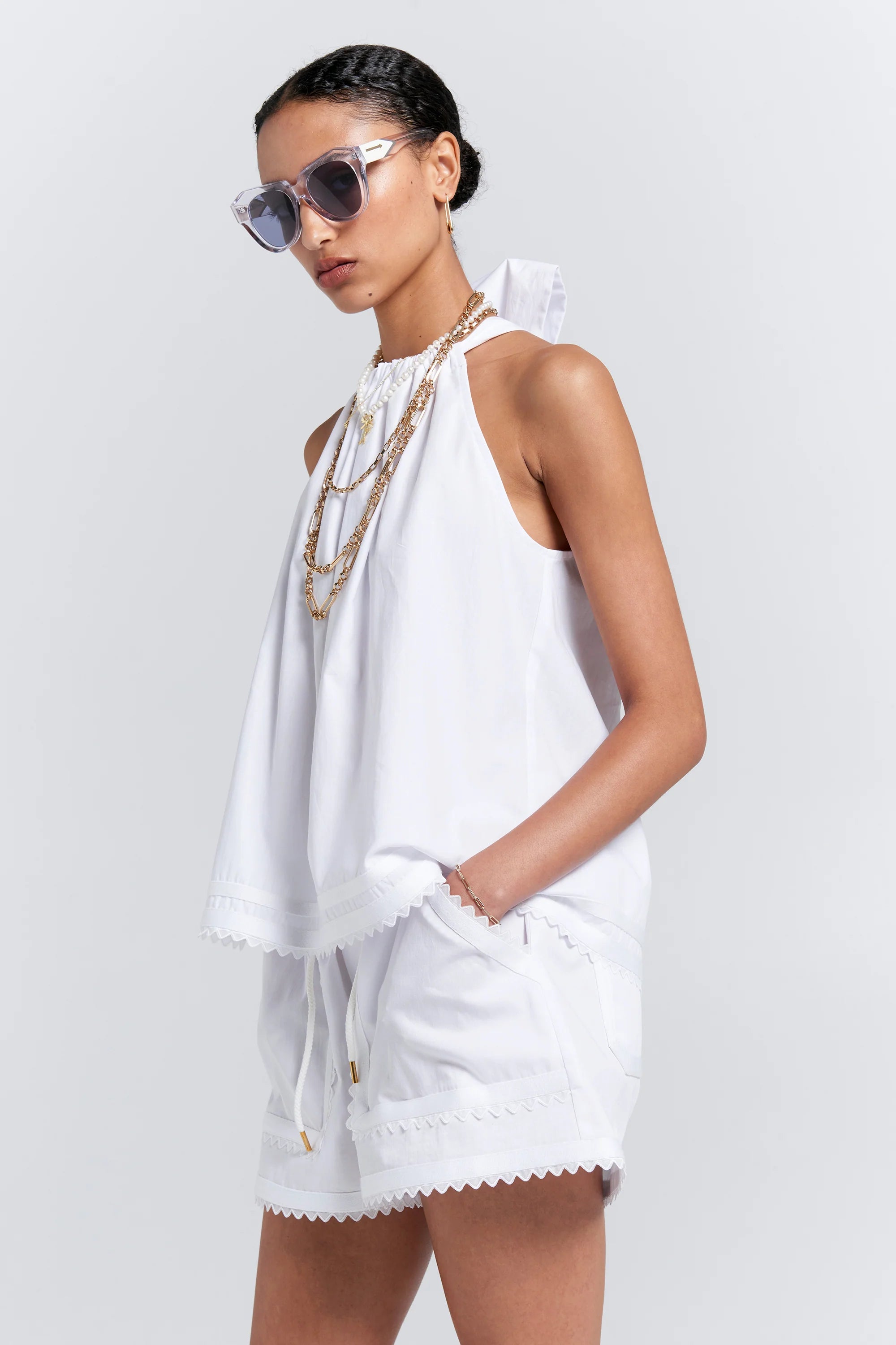 Karen Walker Scout Shorts White