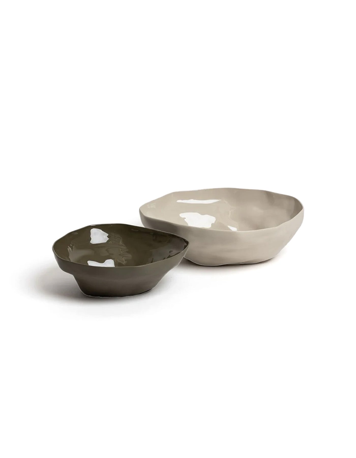 Ned Haan Large Serving Bowl Olive Green