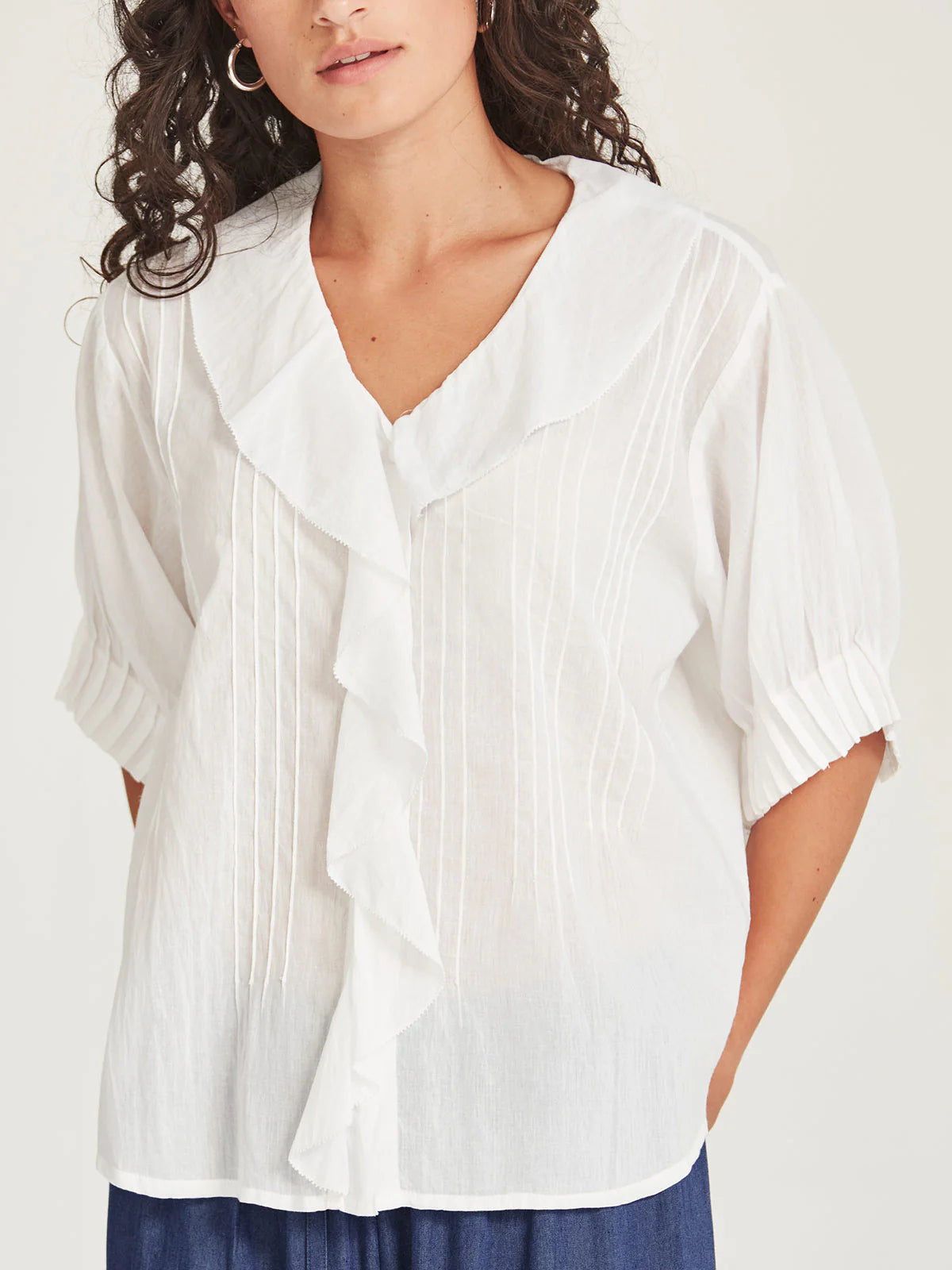 Sills Elodie Ruffle Blouse White