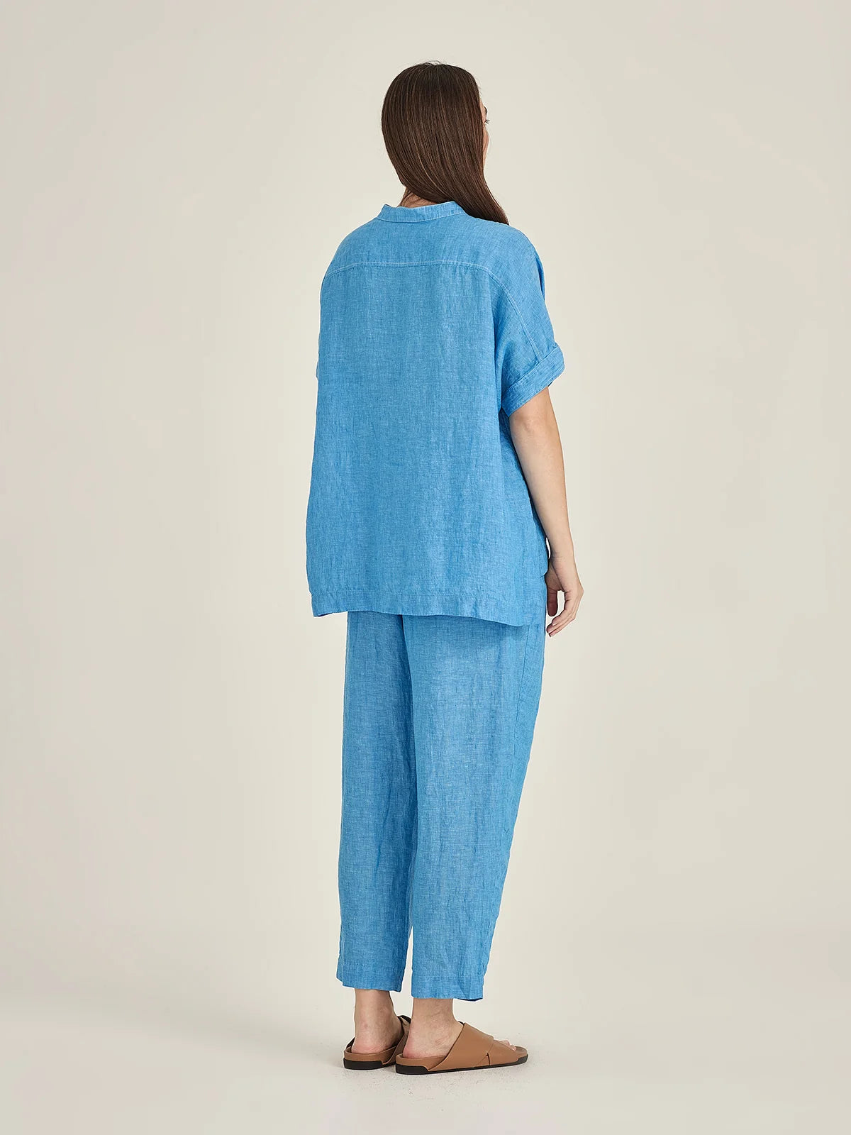 Sills Emma Linen Top Lagoon Blue