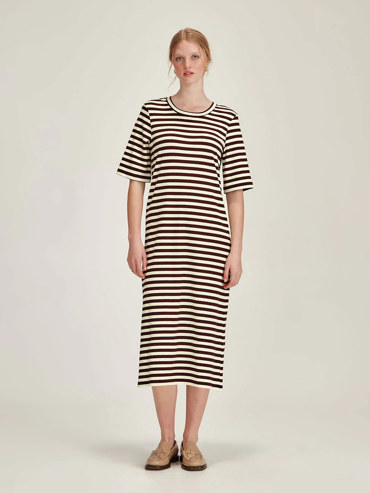Sills Gianna Striped Dress Cocoa / Ivory