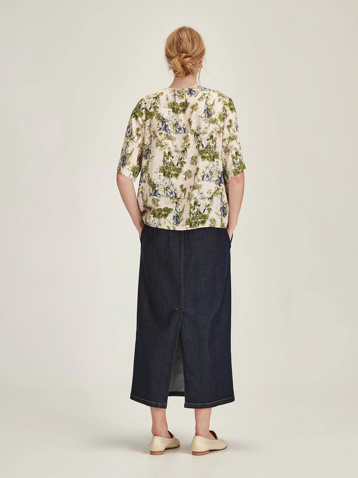 Sills Martine Denim Skirt Dark Wash