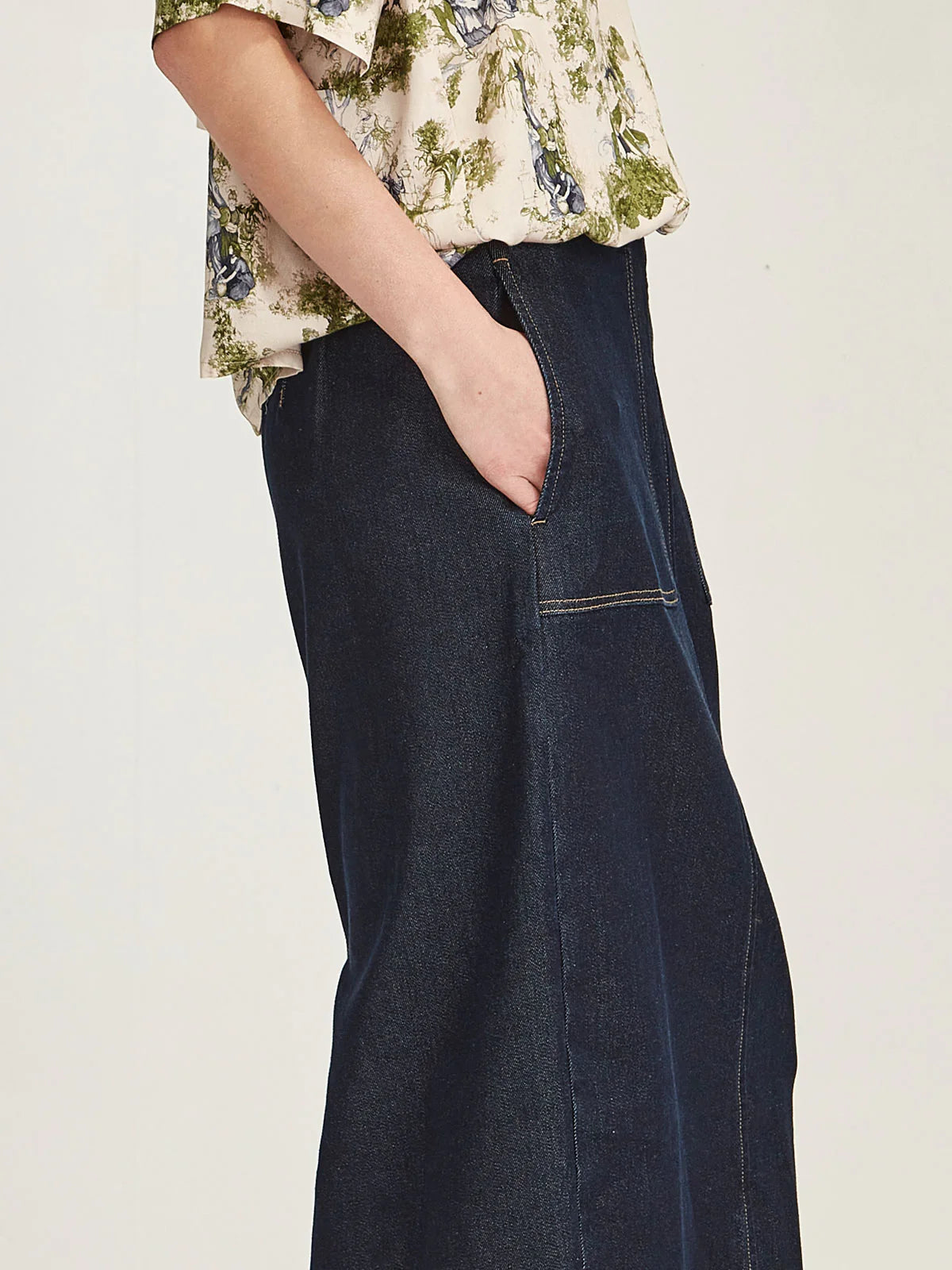 Sills Martine Denim Skirt Dark Wash