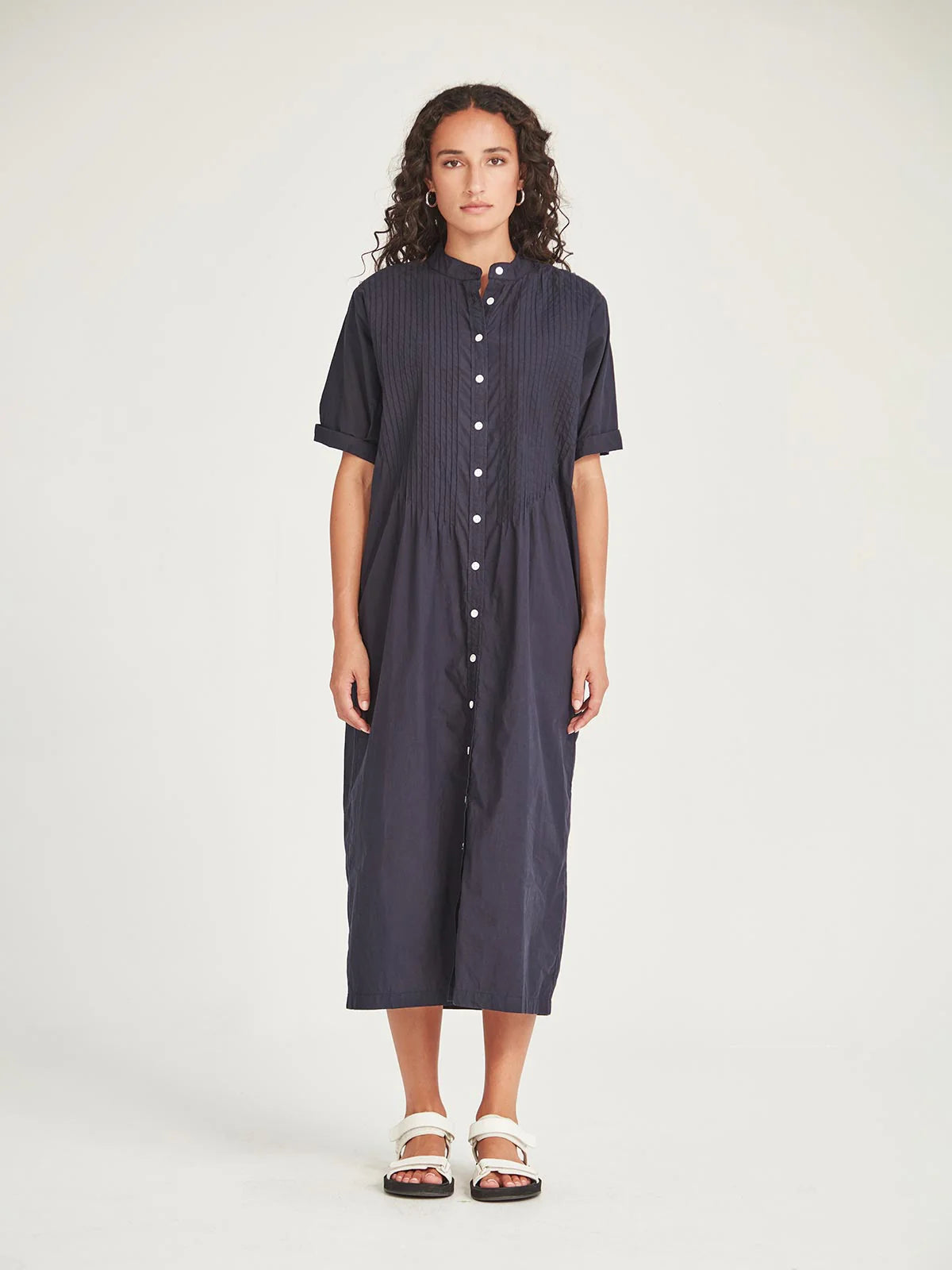 Sills Sanya Pintuck Dress French Navy