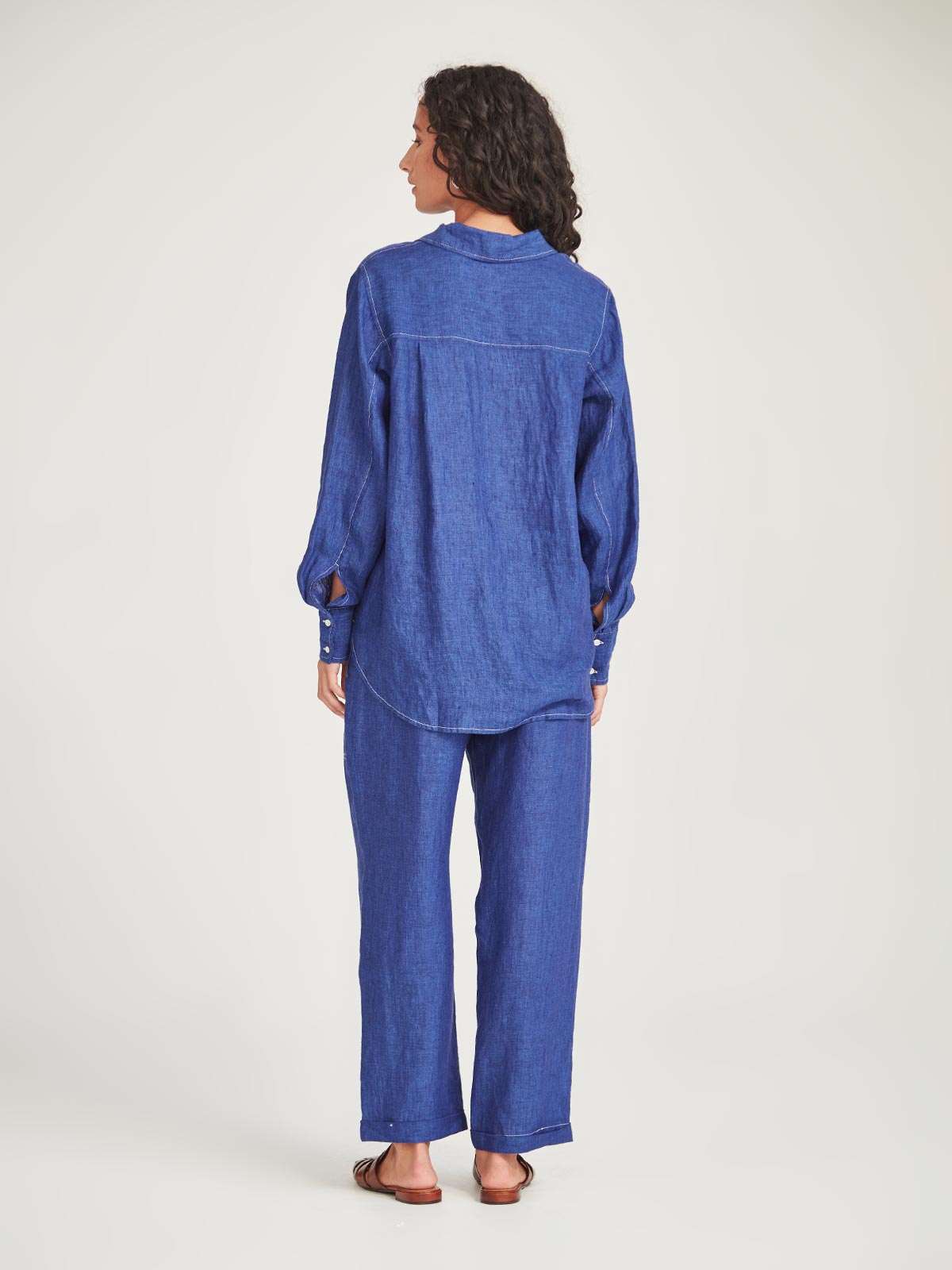 Sills Princeton Linen Shirt Iris