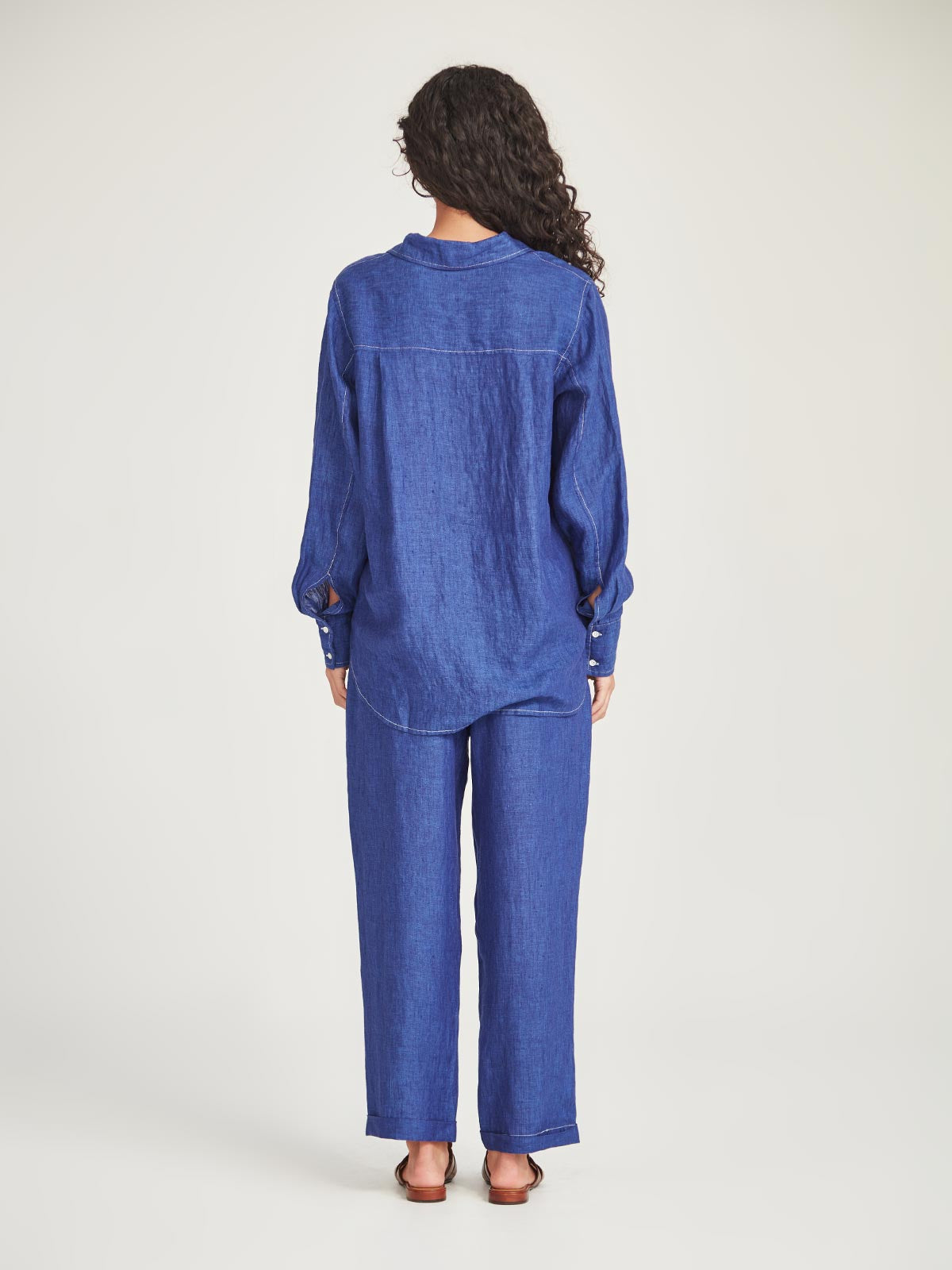 Sills Fenway Linen Pant Iris