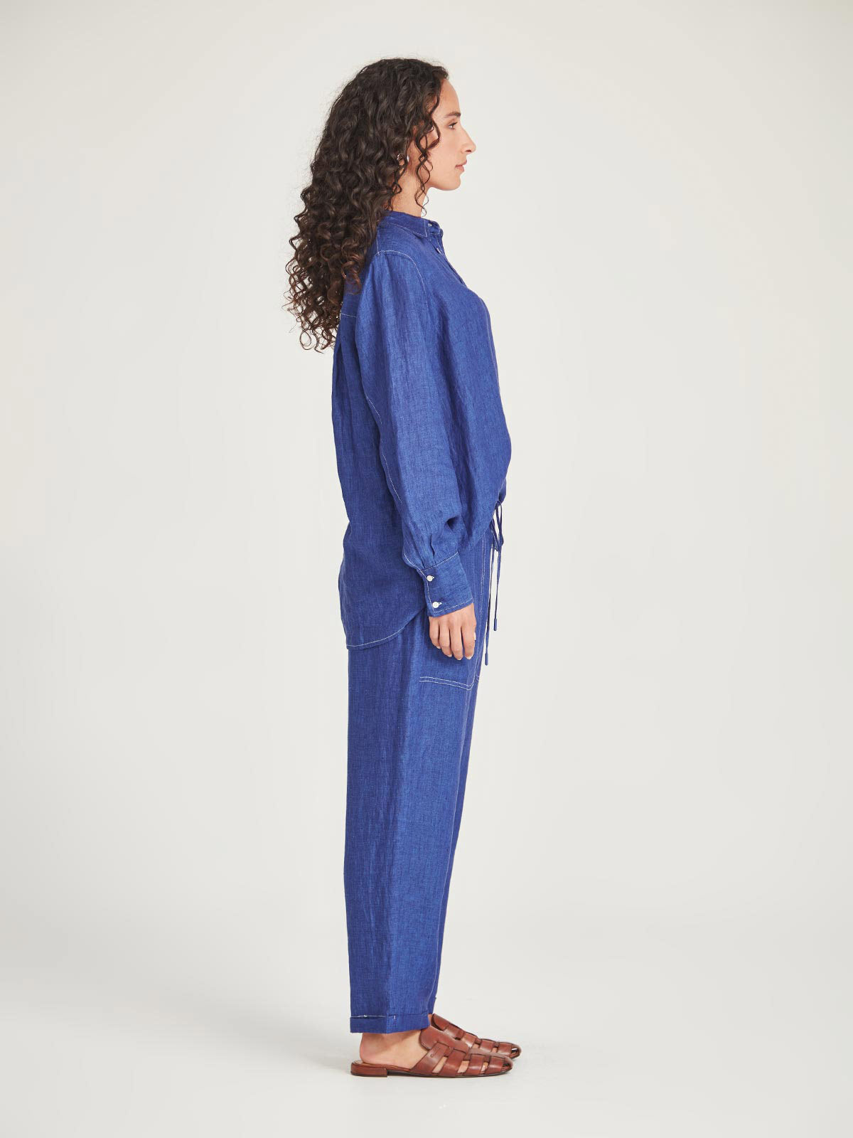Sills Fenway Linen Pant Iris