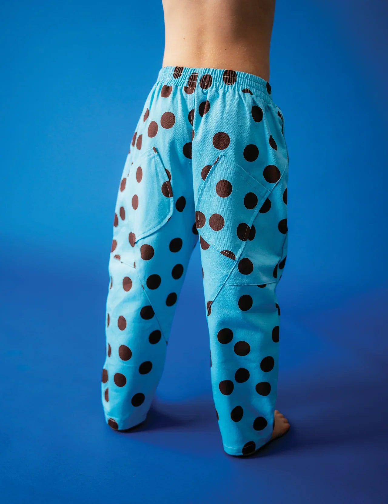 Sonny Label Pocket Pants in Blue Polka