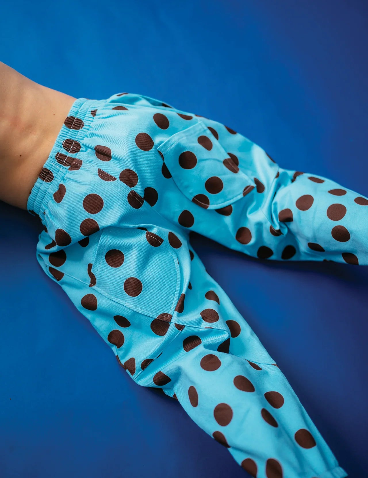 Sonny Label Pocket Pants in Blue Polka