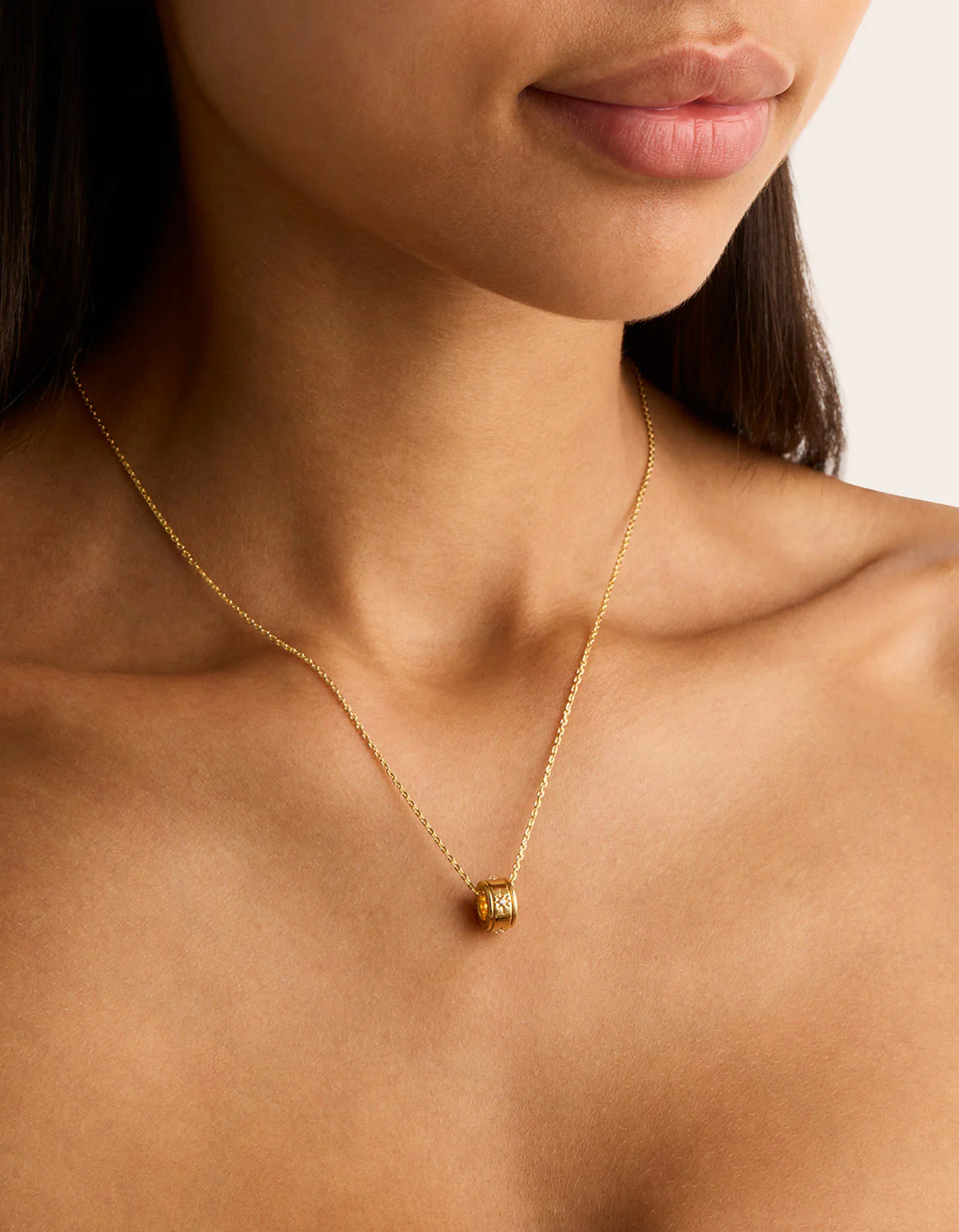 By Charlotte I am Loved Spinning Meditation Necklace - Gold
