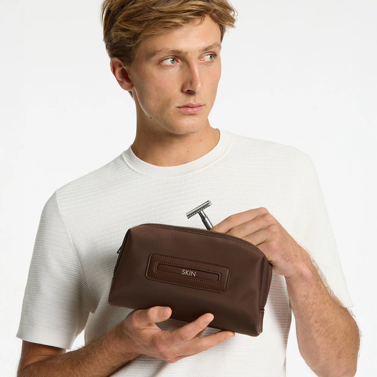 Status Anxiety Hunter Recycled Toiletry Bag Small - Truffle